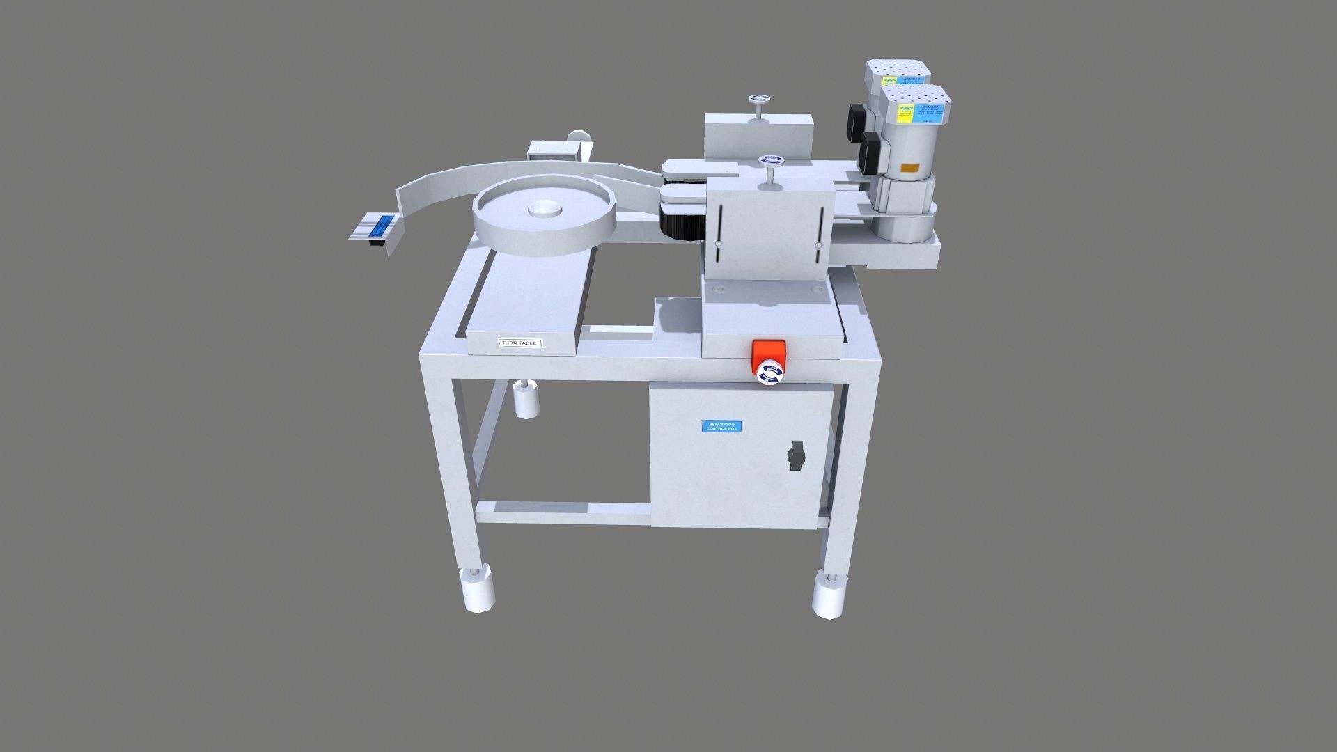 Tablet Coating Machine Low-poly 3D model_4