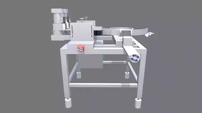 Tablet Coating Machine Low-poly 3D model