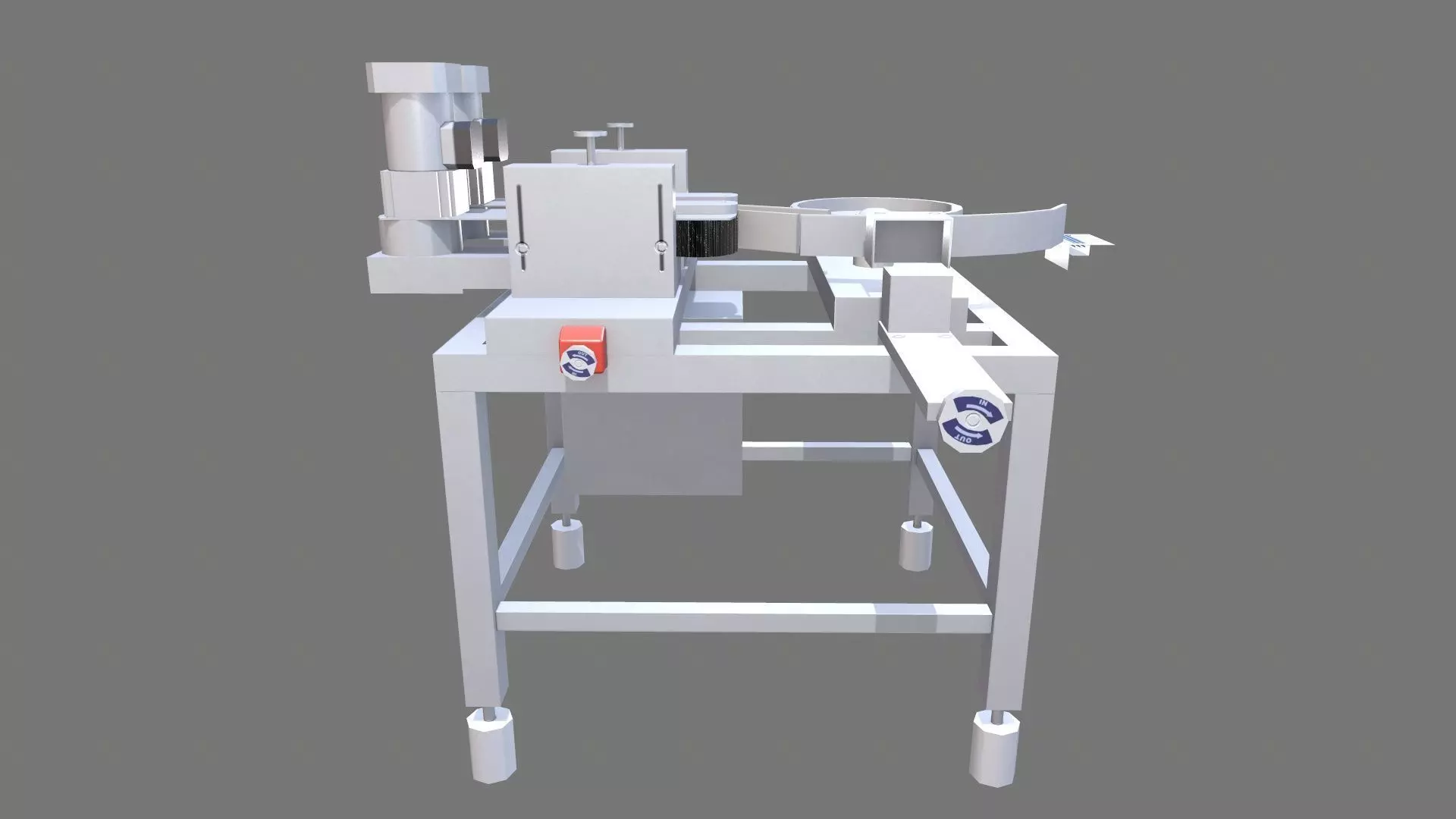 Tablet Coating Machine Low-poly 3D model_0