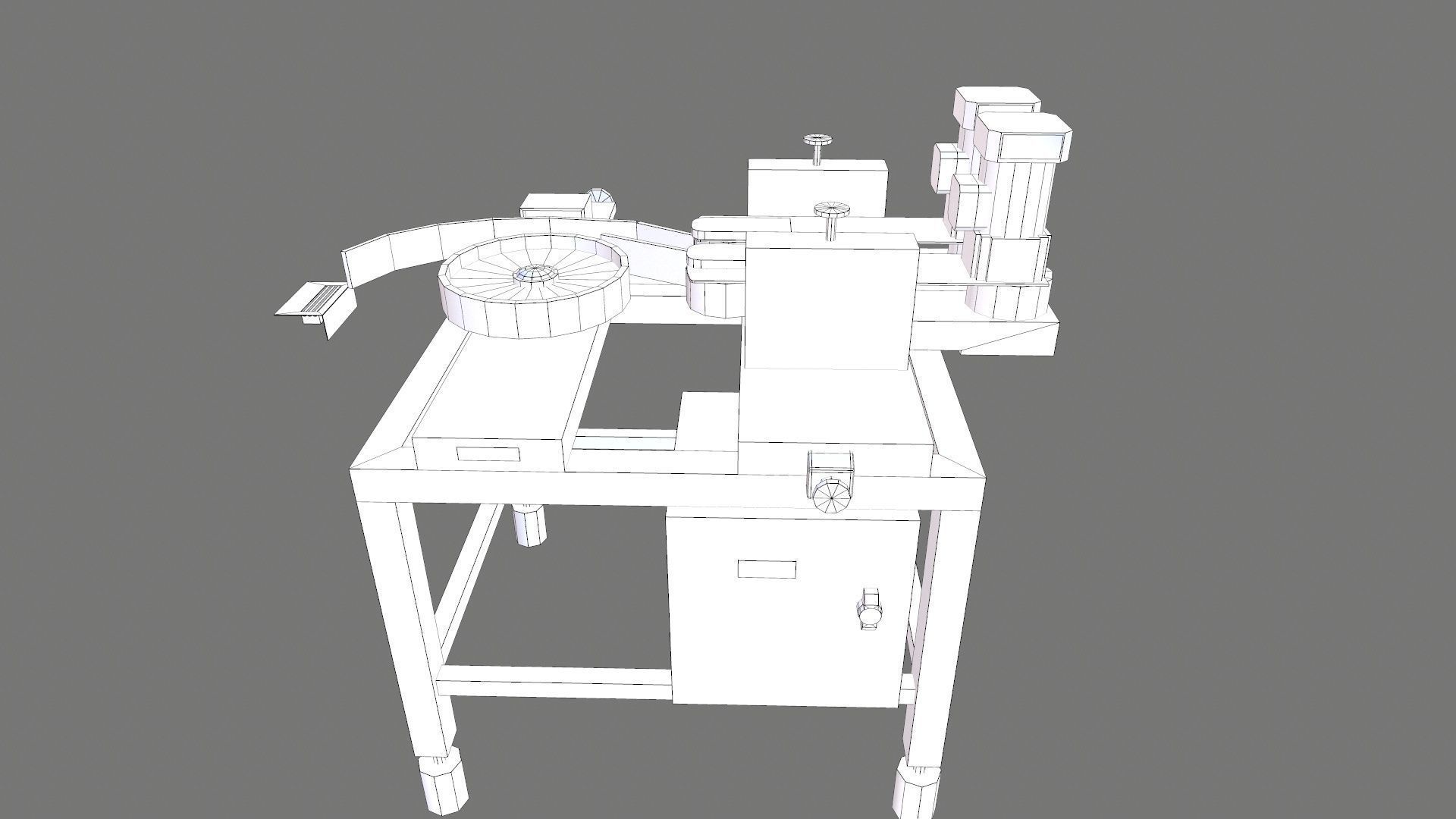 Tablet Coating Machine Low-poly 3D model_11