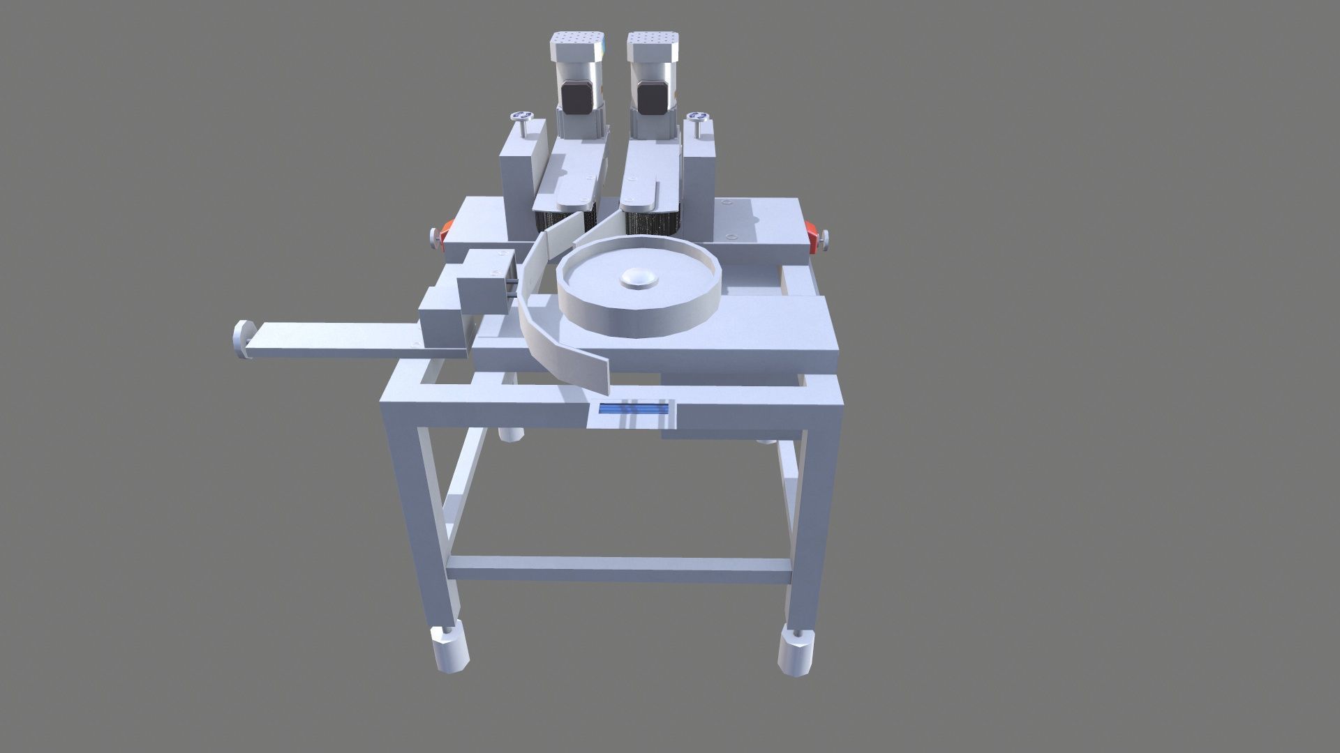 Tablet Coating Machine Low-poly 3D model_3