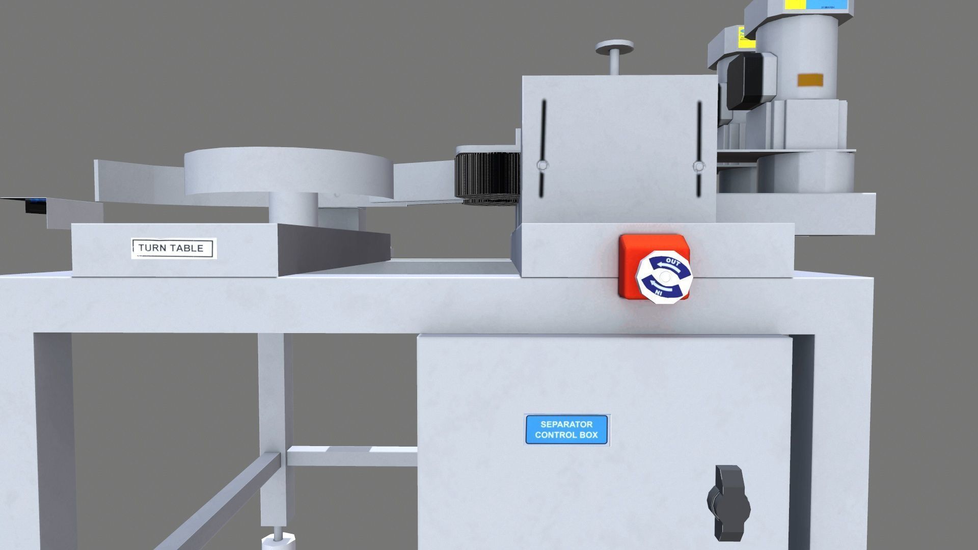 Tablet Coating Machine Low-poly 3D model_6
