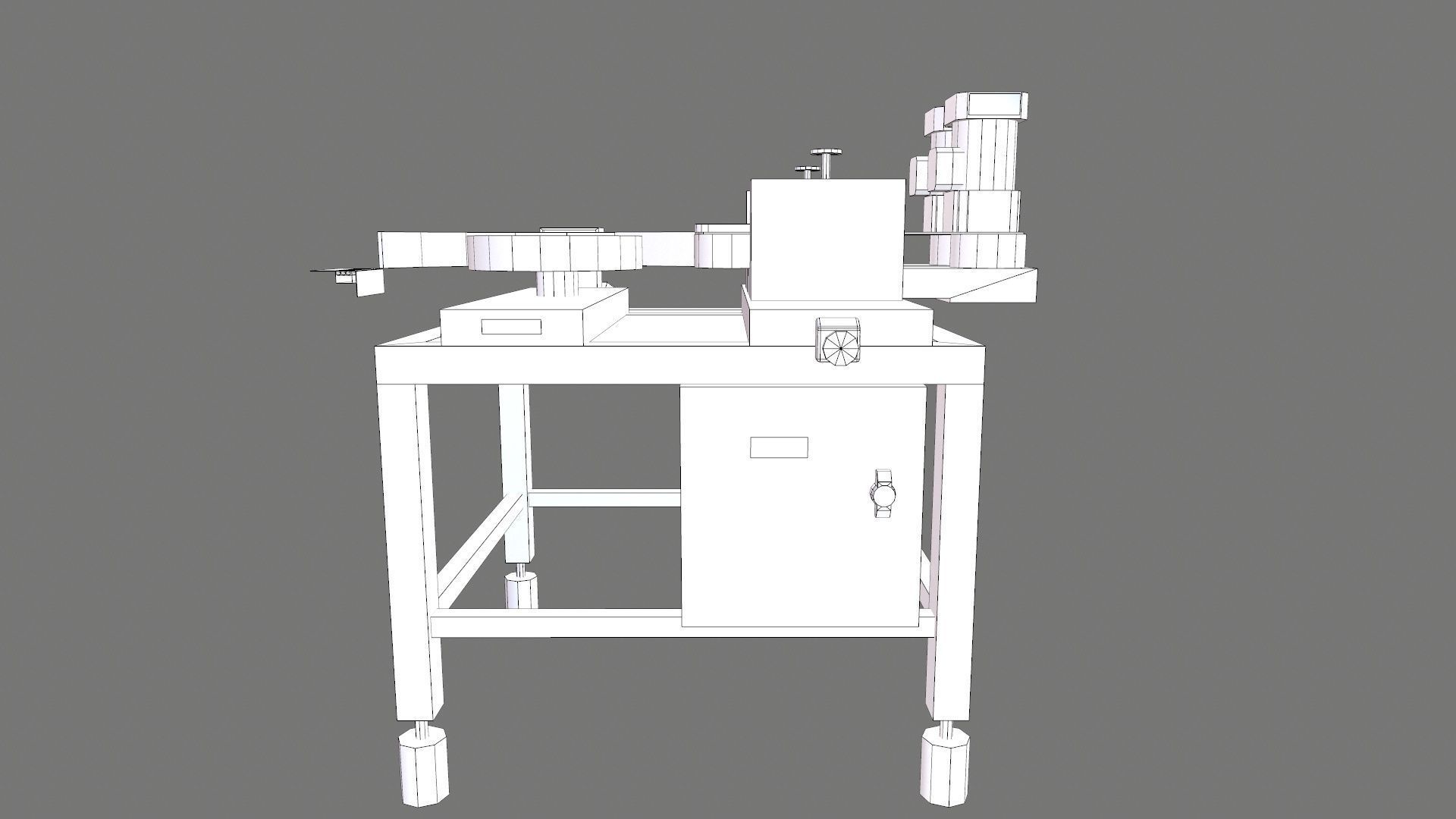 Tablet Coating Machine Low-poly 3D model_12