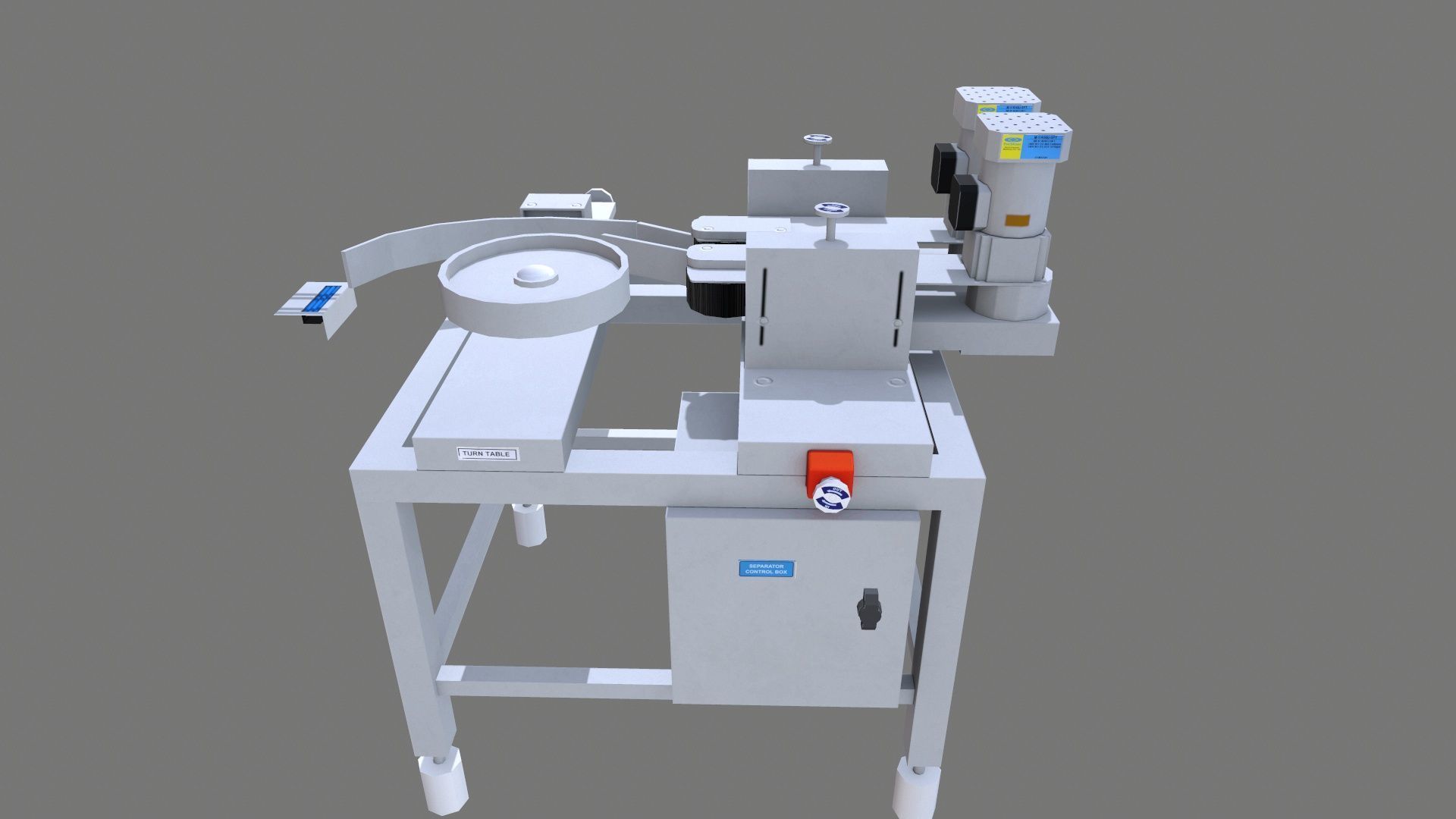 Tablet Coating Machine Low-poly 3D model_10