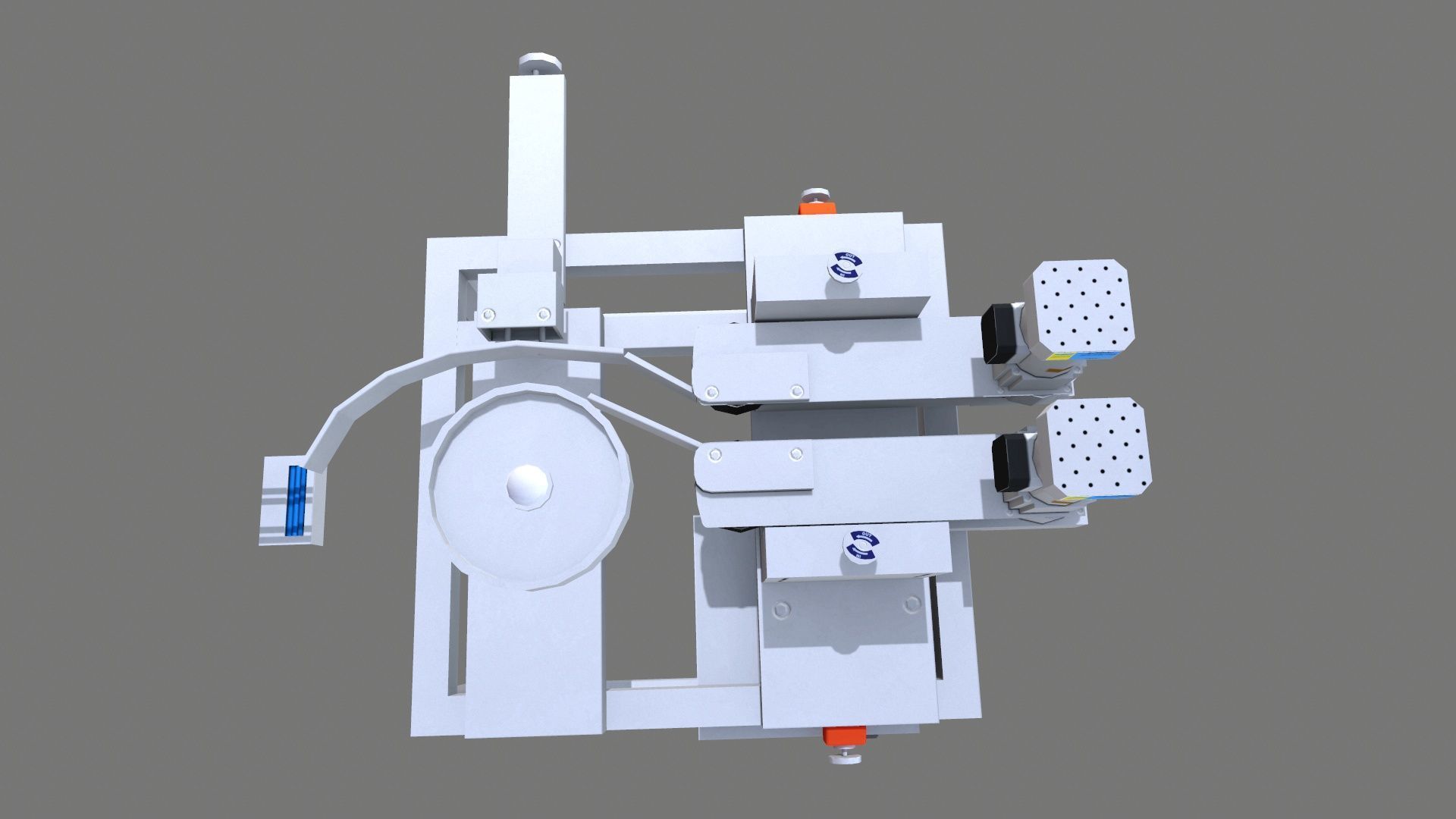 Tablet Coating Machine Low-poly 3D model_9