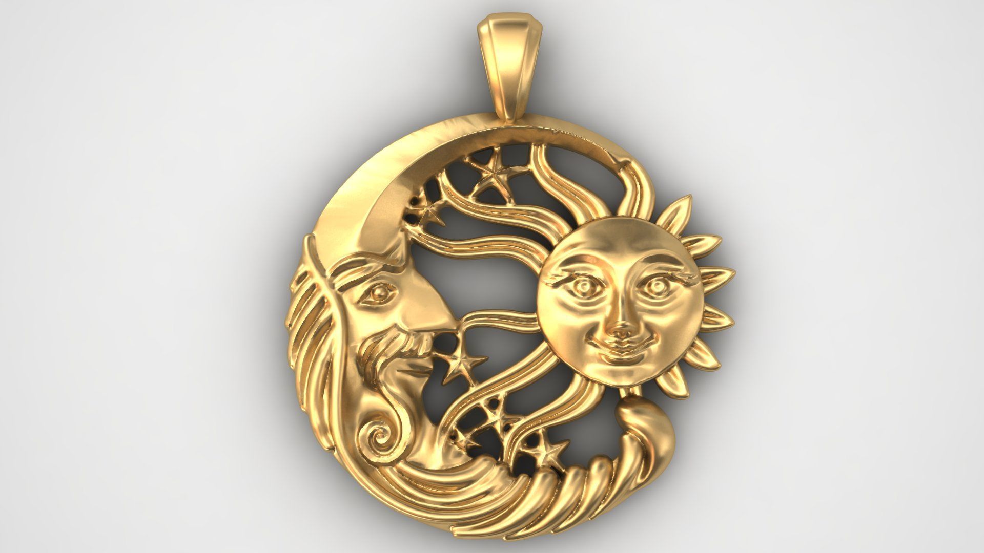 Sun and Moon 3D print model_2