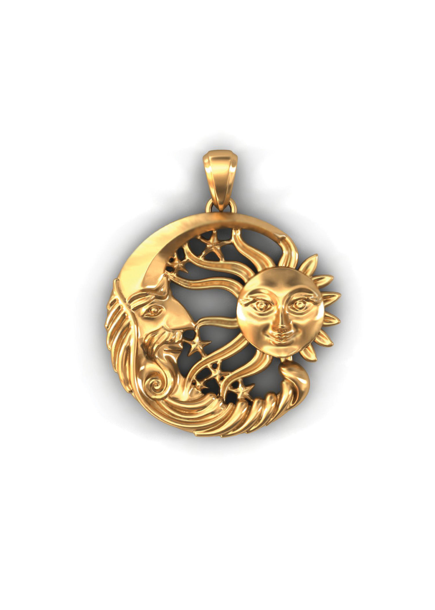 Sun and Moon 3D print model_4