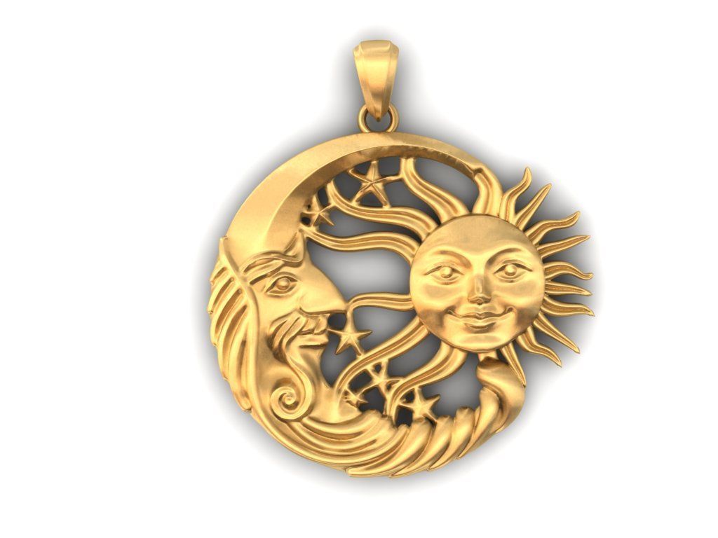 Sun and Moon 3D print model_1