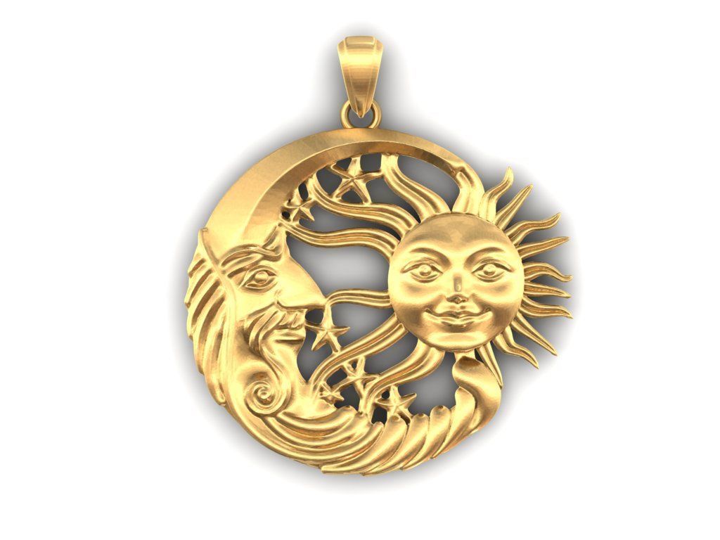 Sun and Moon 3D print model_3