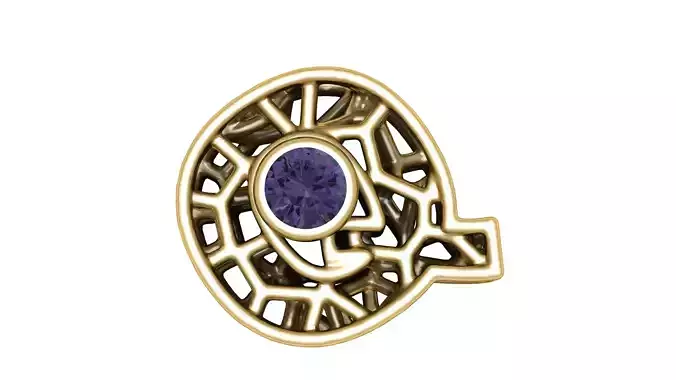 SIMPLE ALPHABET Q PENDANT 3D PRINTABLE MODEL 