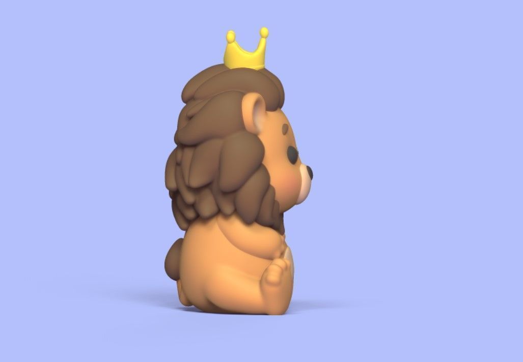 Lion Crown 3D print model_3