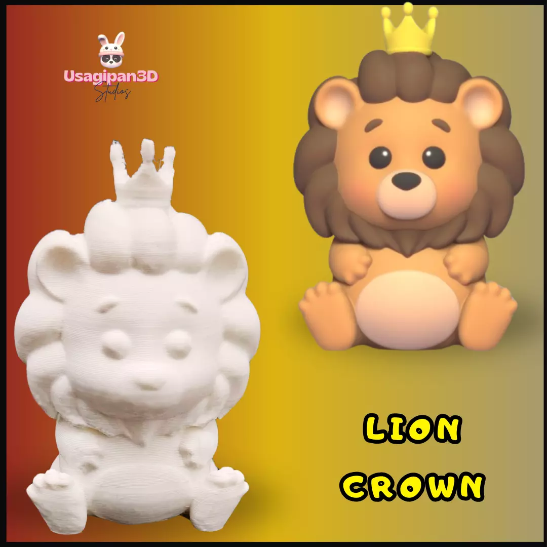 Lion Crown 3D print model_0