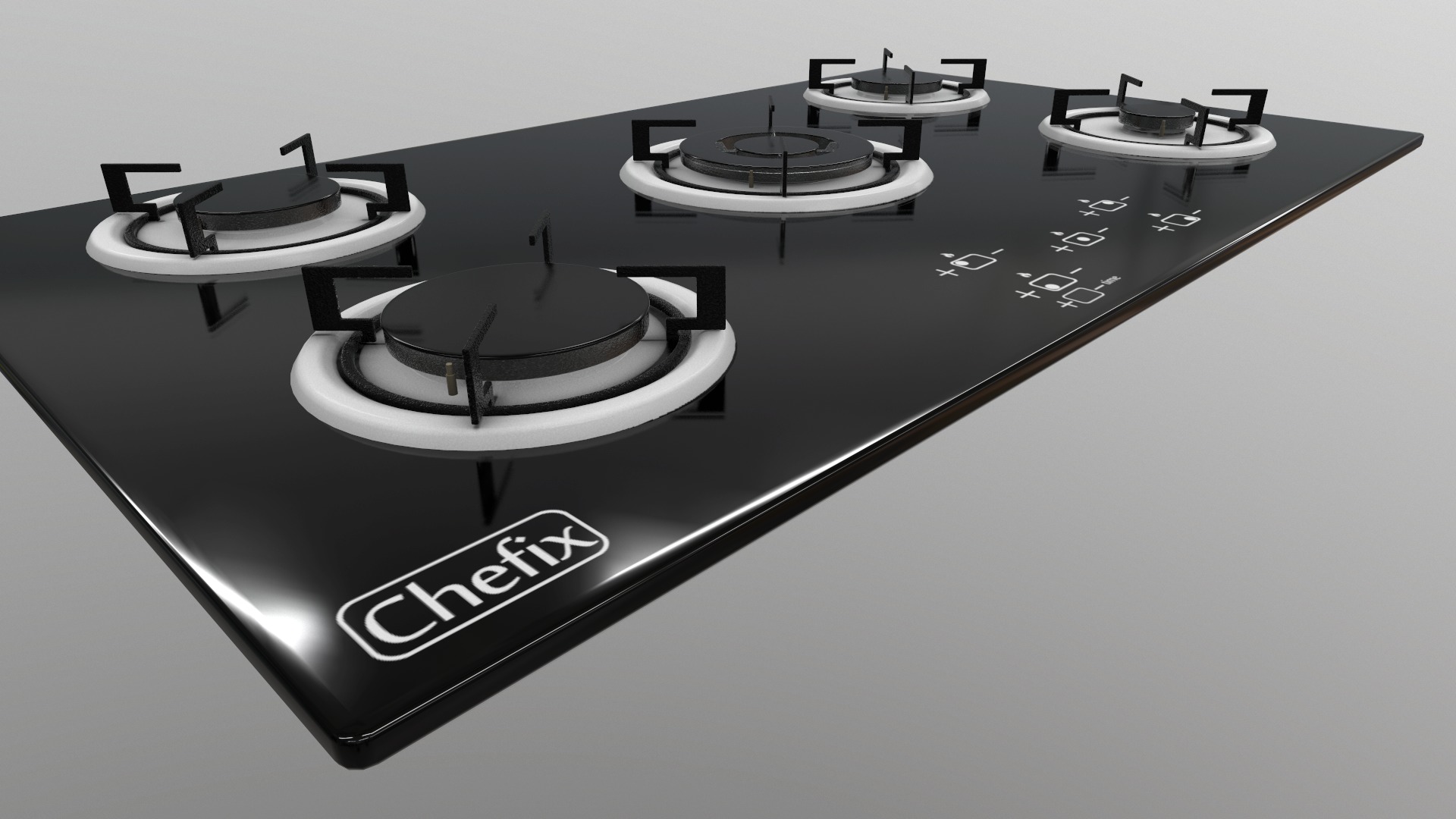 3 in 1 - Realistic Cooktop with 4K PBR Textures Low-poly 3D model_19