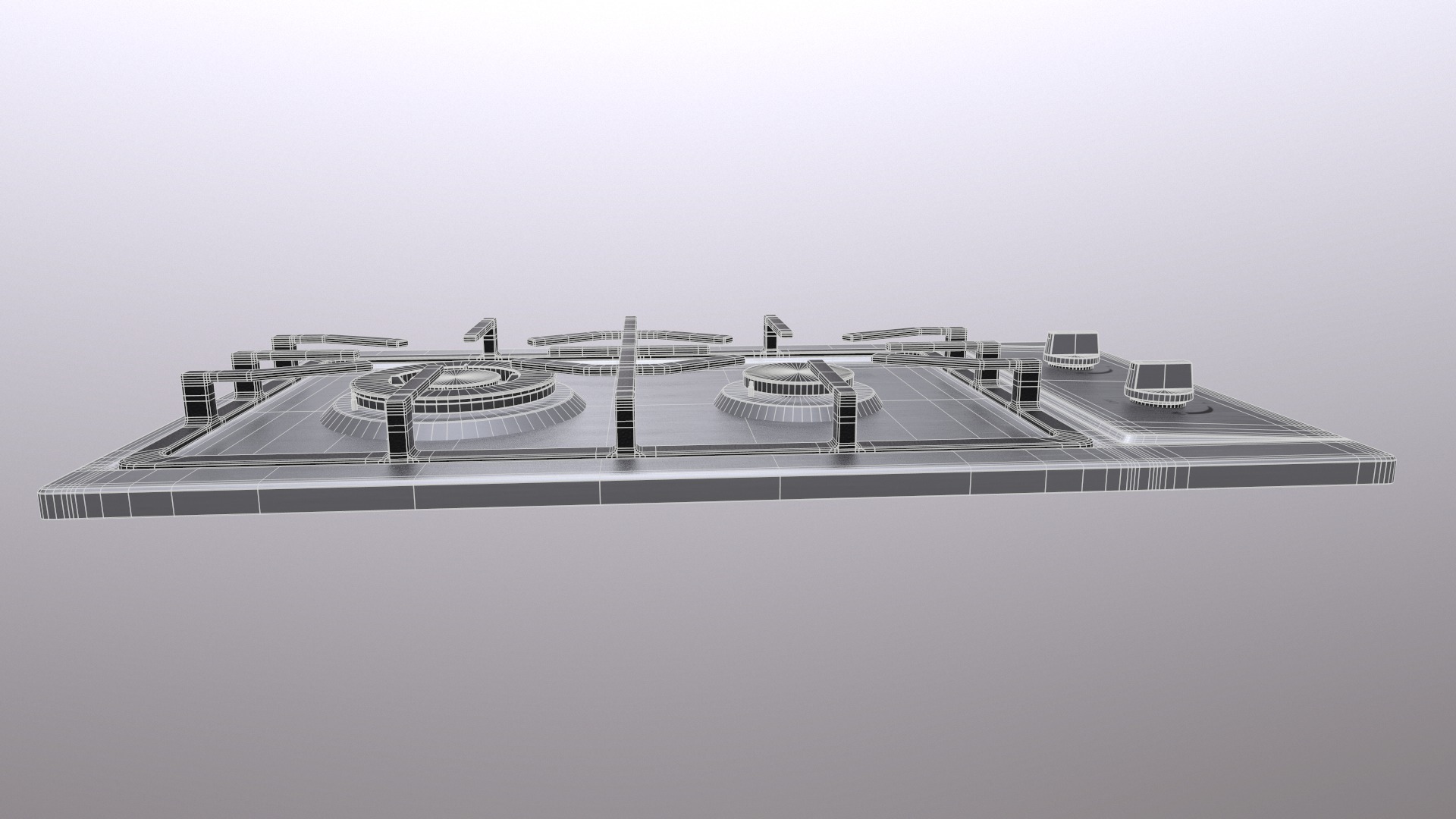 3 in 1 - Realistic Cooktop with 4K PBR Textures Low-poly 3D model_11