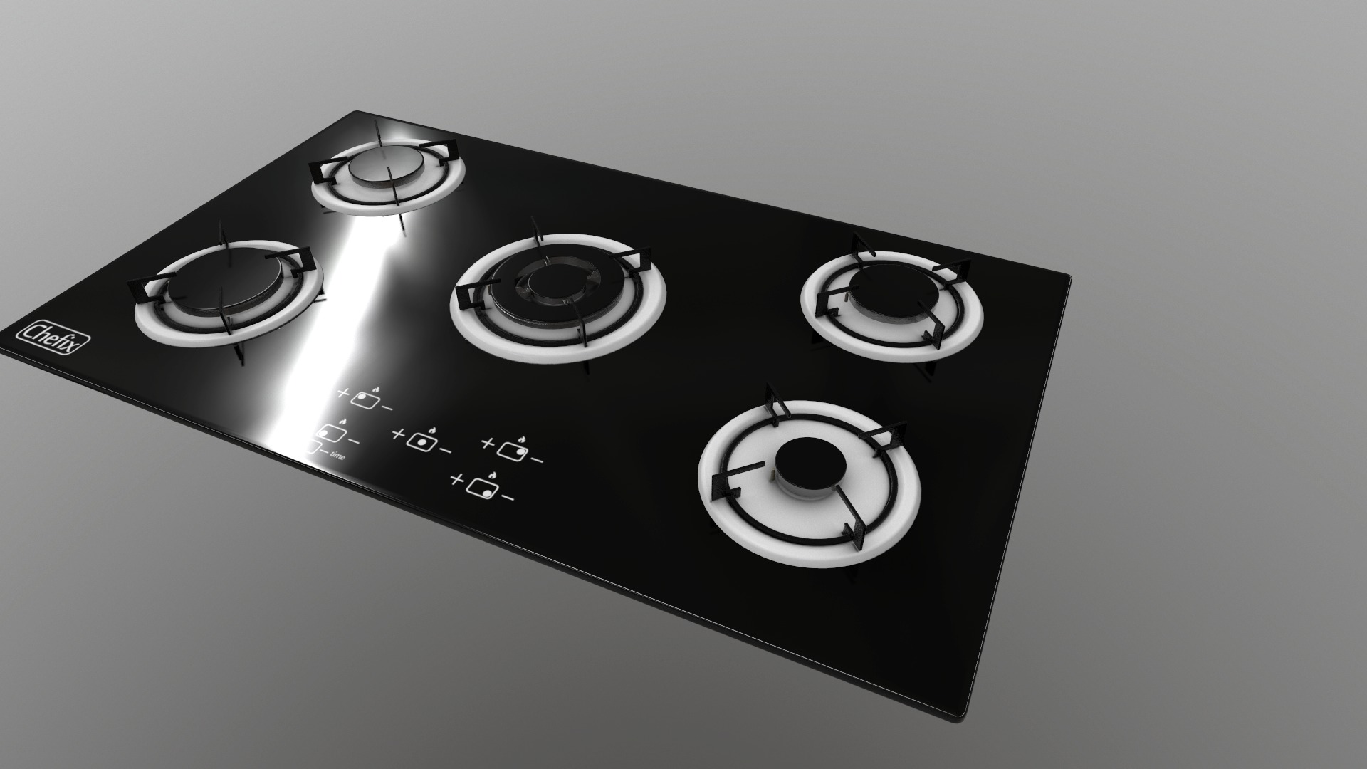 3 in 1 - Realistic Cooktop with 4K PBR Textures Low-poly 3D model_3