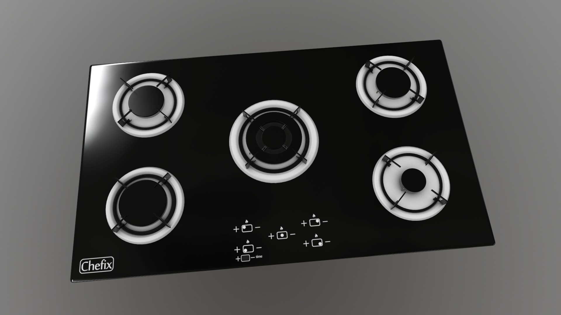 3 in 1 - Realistic Cooktop with 4K PBR Textures Low-poly 3D model_13