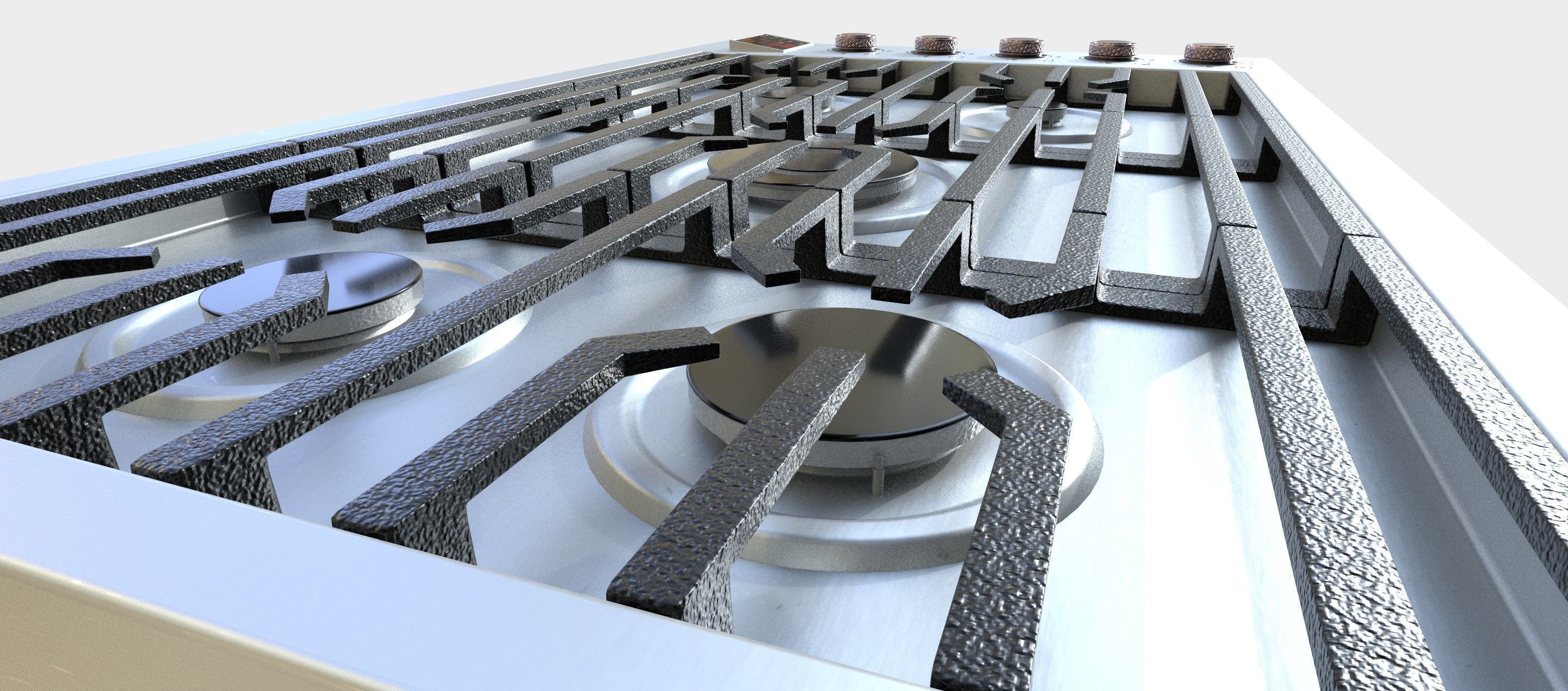 3 in 1 - Realistic Cooktop with 4K PBR Textures Low-poly 3D model_34