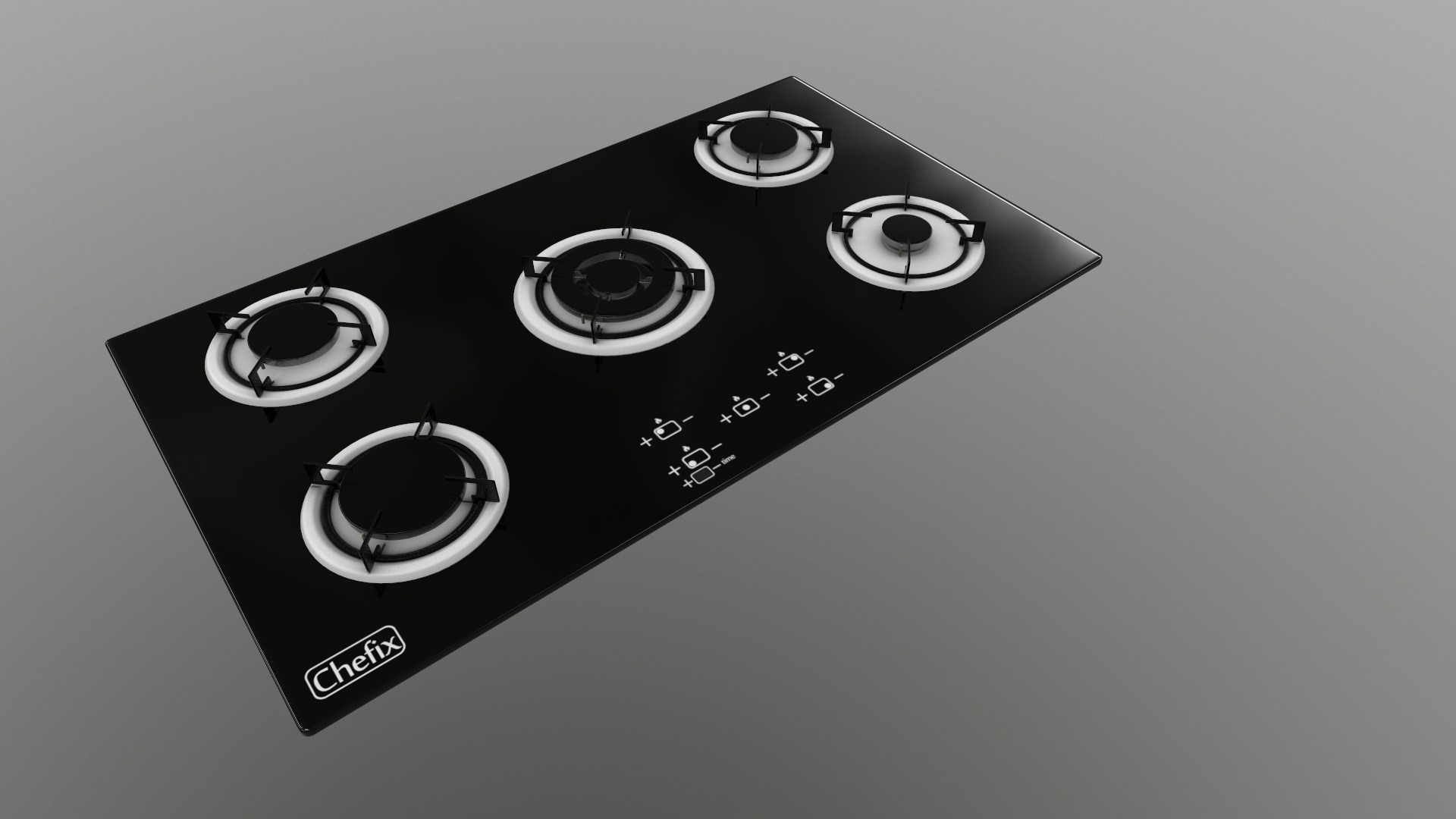 3 in 1 - Realistic Cooktop with 4K PBR Textures Low-poly 3D model_15