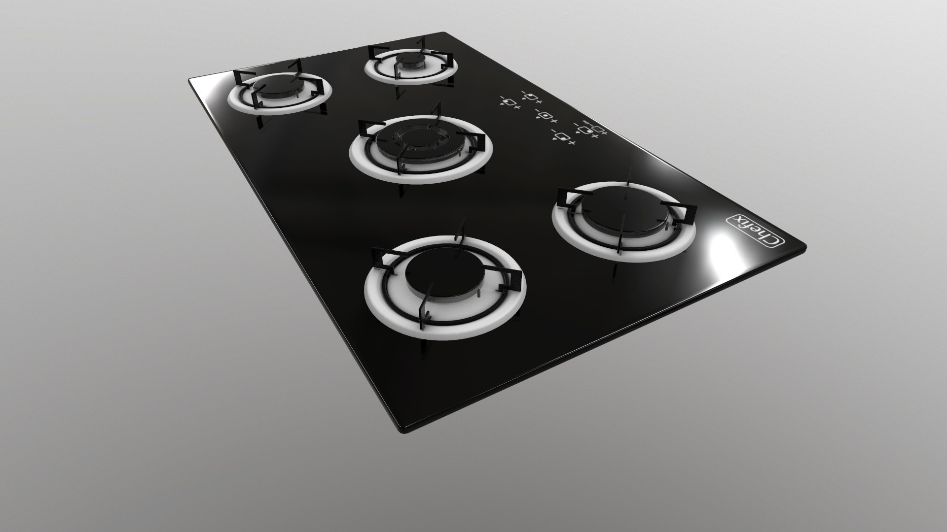 3 in 1 - Realistic Cooktop with 4K PBR Textures Low-poly 3D model_22