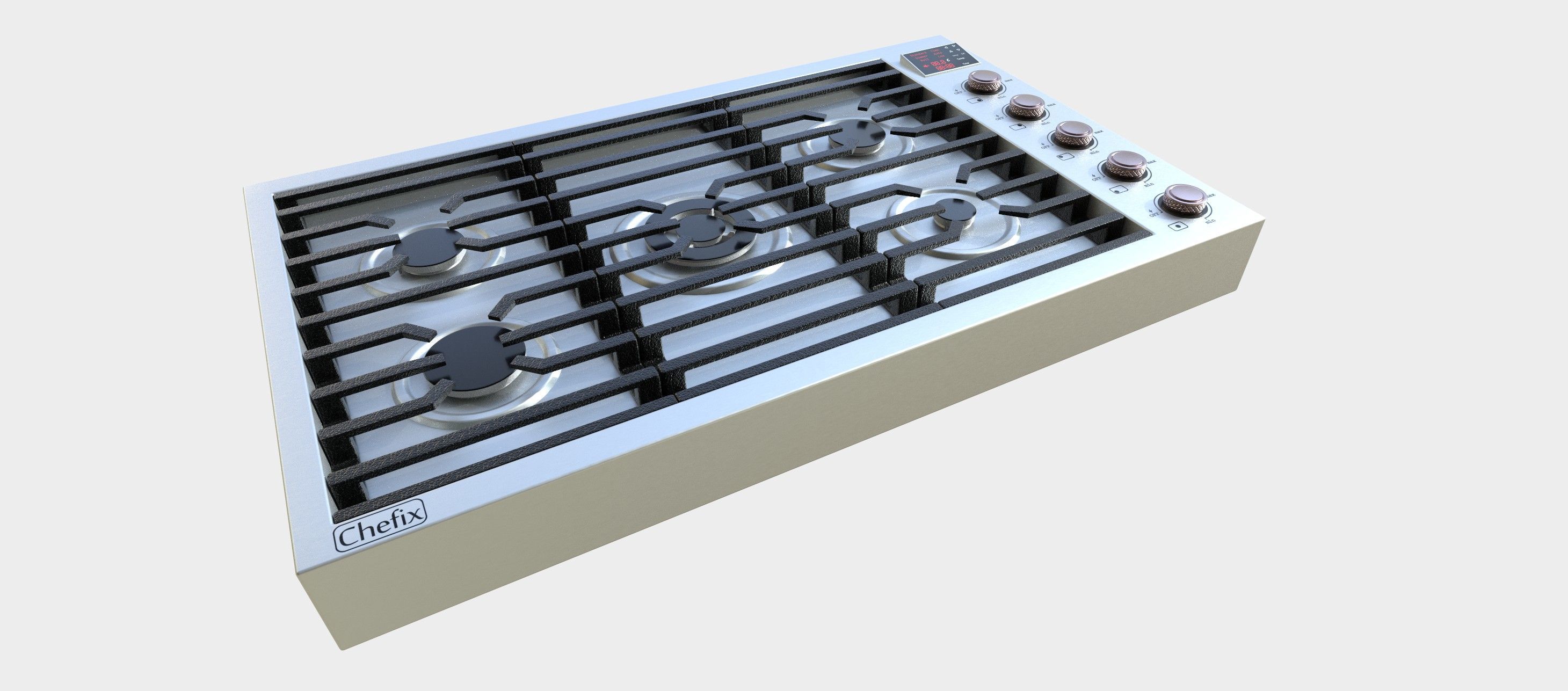 3 in 1 - Realistic Cooktop with 4K PBR Textures Low-poly 3D model_36
