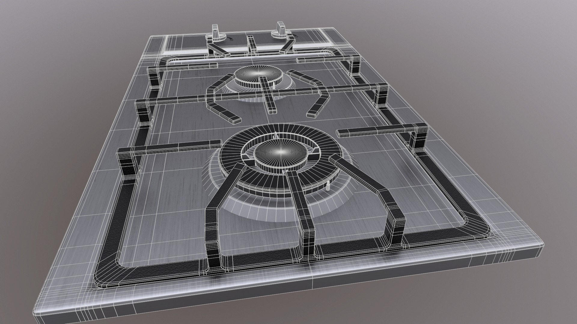 3 in 1 - Realistic Cooktop with 4K PBR Textures Low-poly 3D model_18