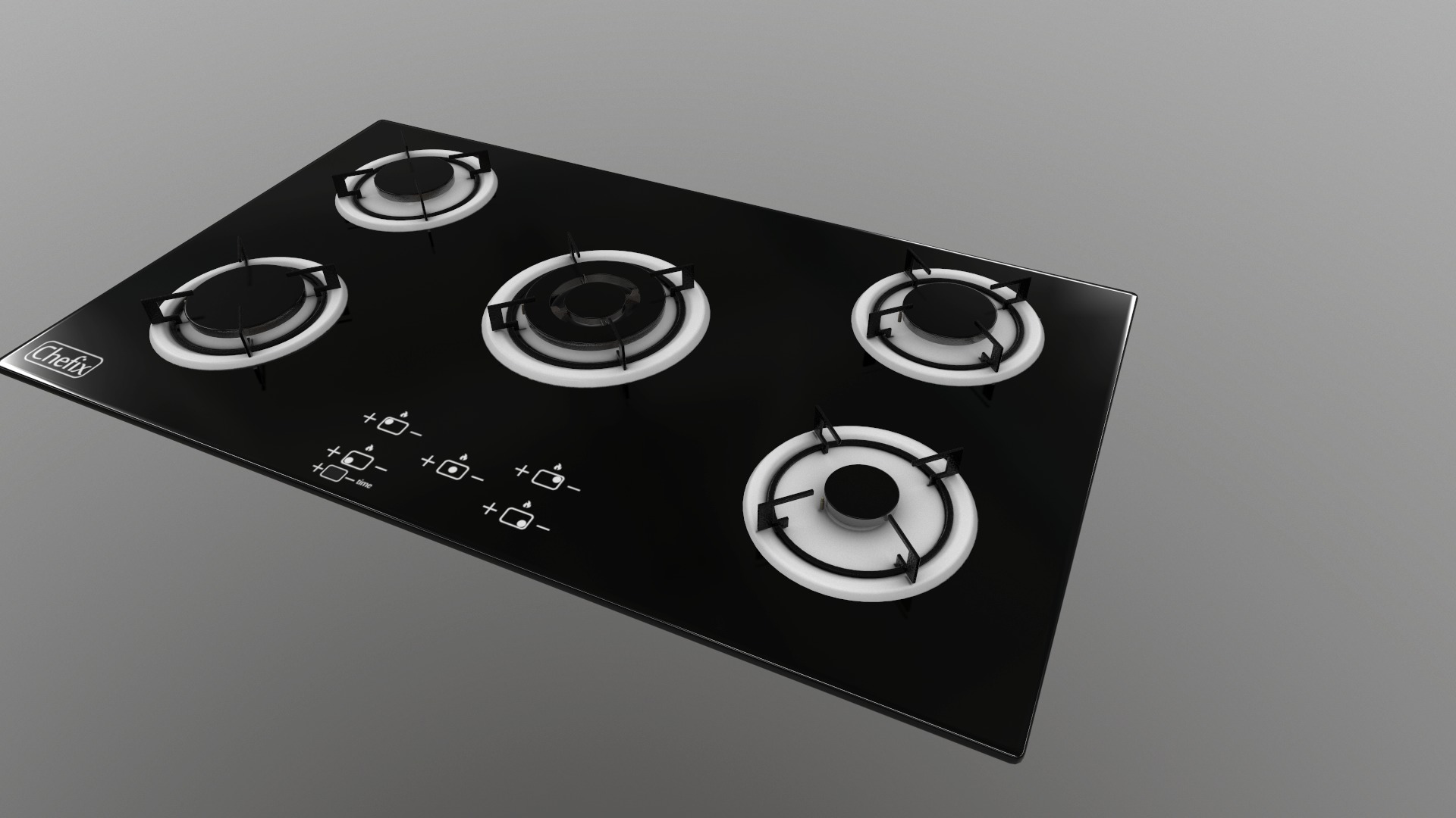 3 in 1 - Realistic Cooktop with 4K PBR Textures Low-poly 3D model_5