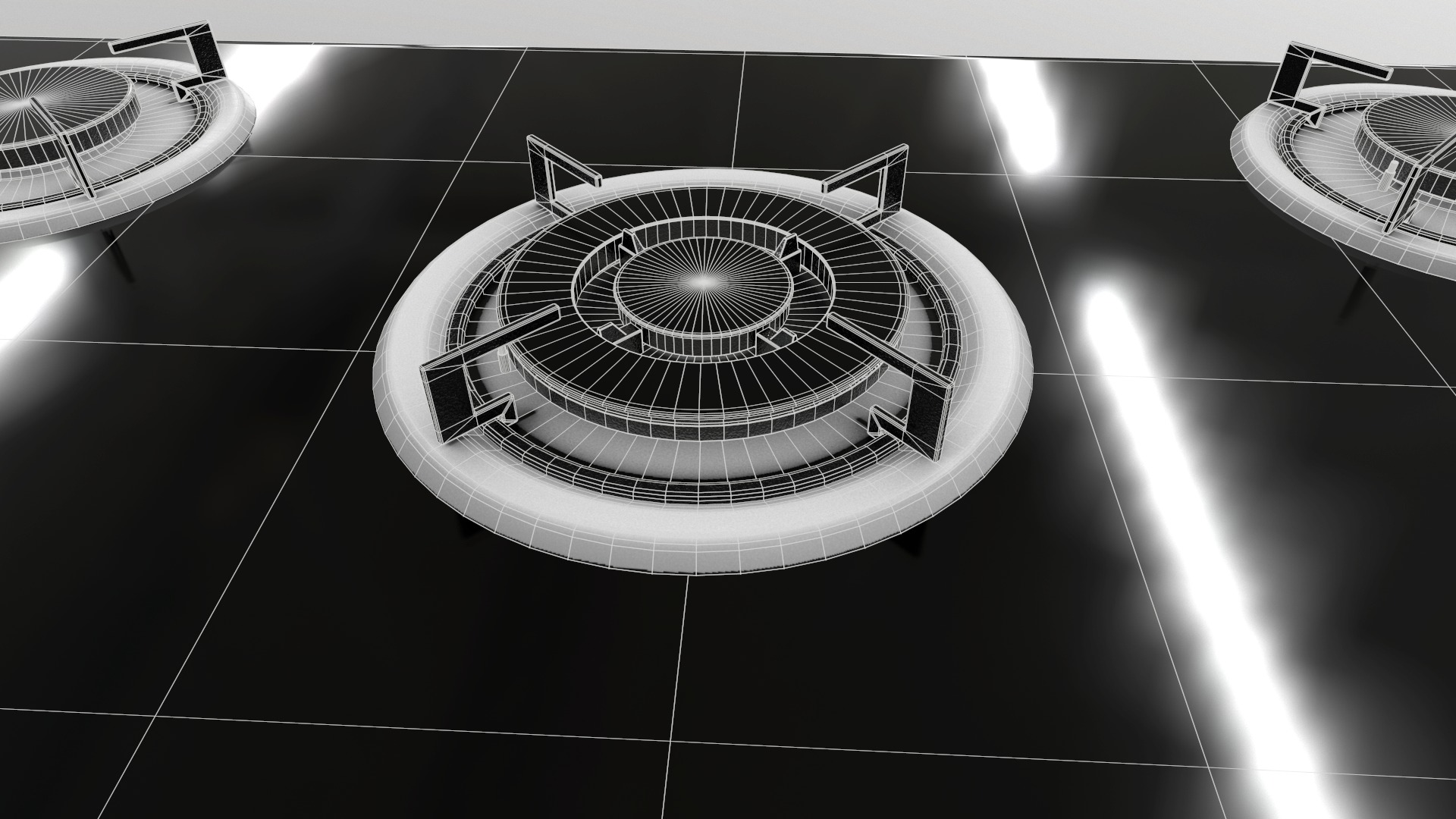 3 in 1 - Realistic Cooktop with 4K PBR Textures Low-poly 3D model_26
