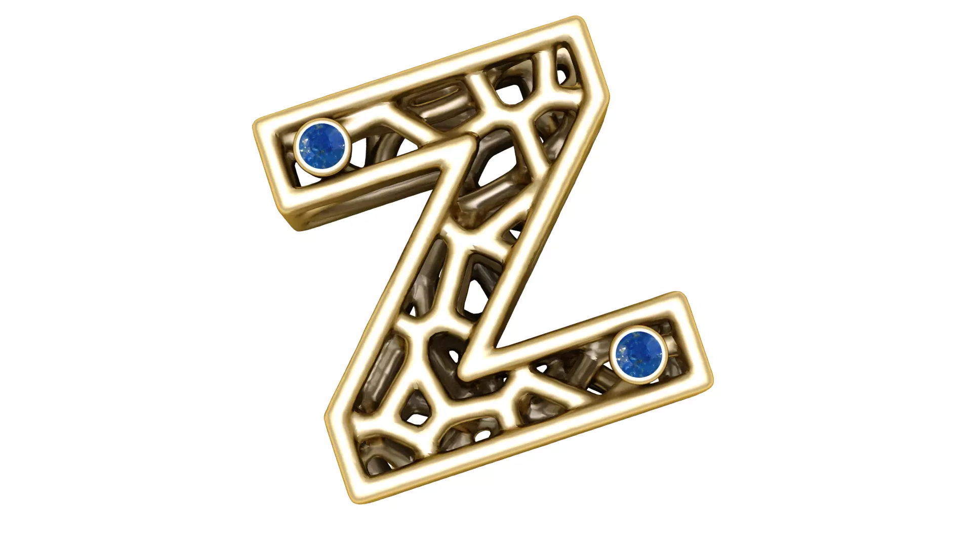 SIMPLE ALPHABET Z PENDANT 3D PRINTABLE MODEL 3D print model