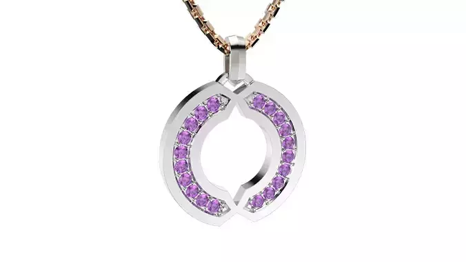 Minimalistic gemstone necklace P33