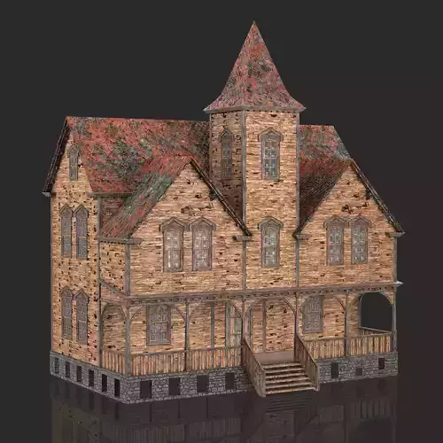 Old Medieval Abandoned House 3 3D model