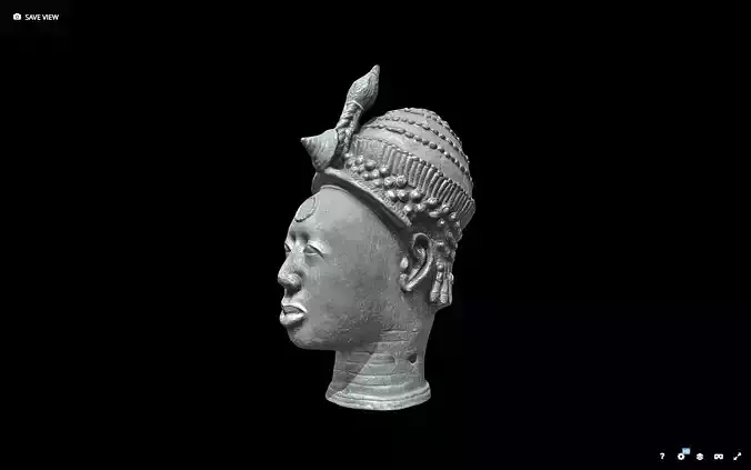 Crowned Head Of Lajuwa 12th -15th Century Low-poly 3D model