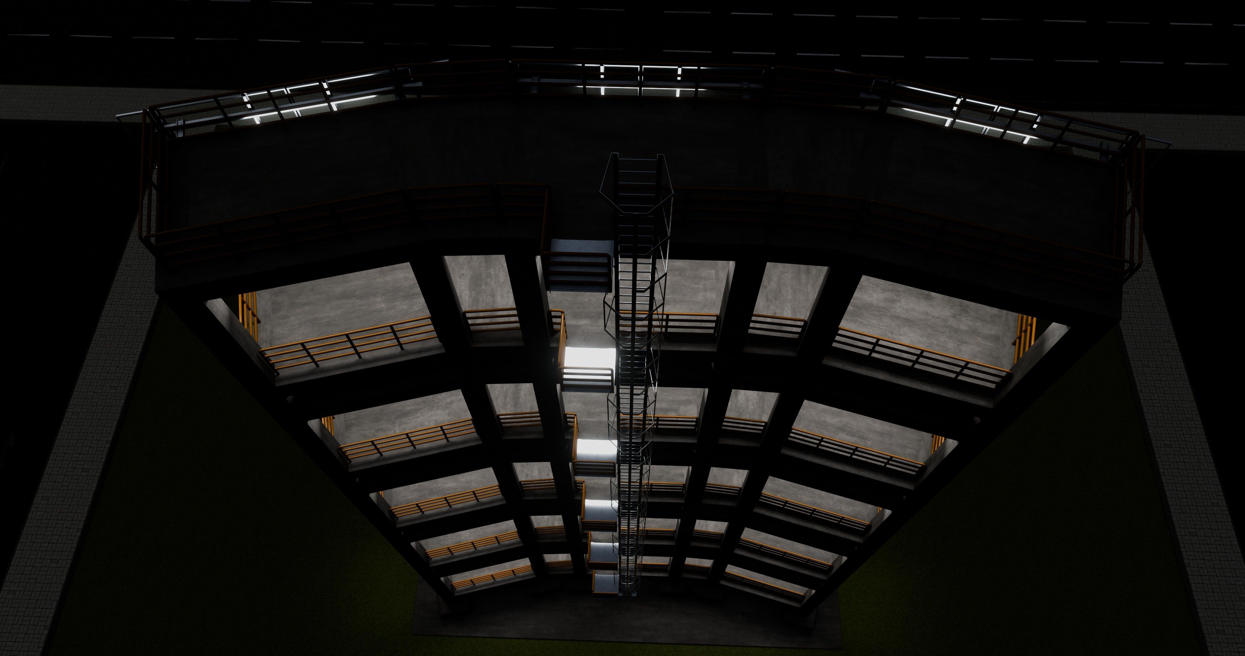 Solar Concrete Tower Type-2 3D model_20