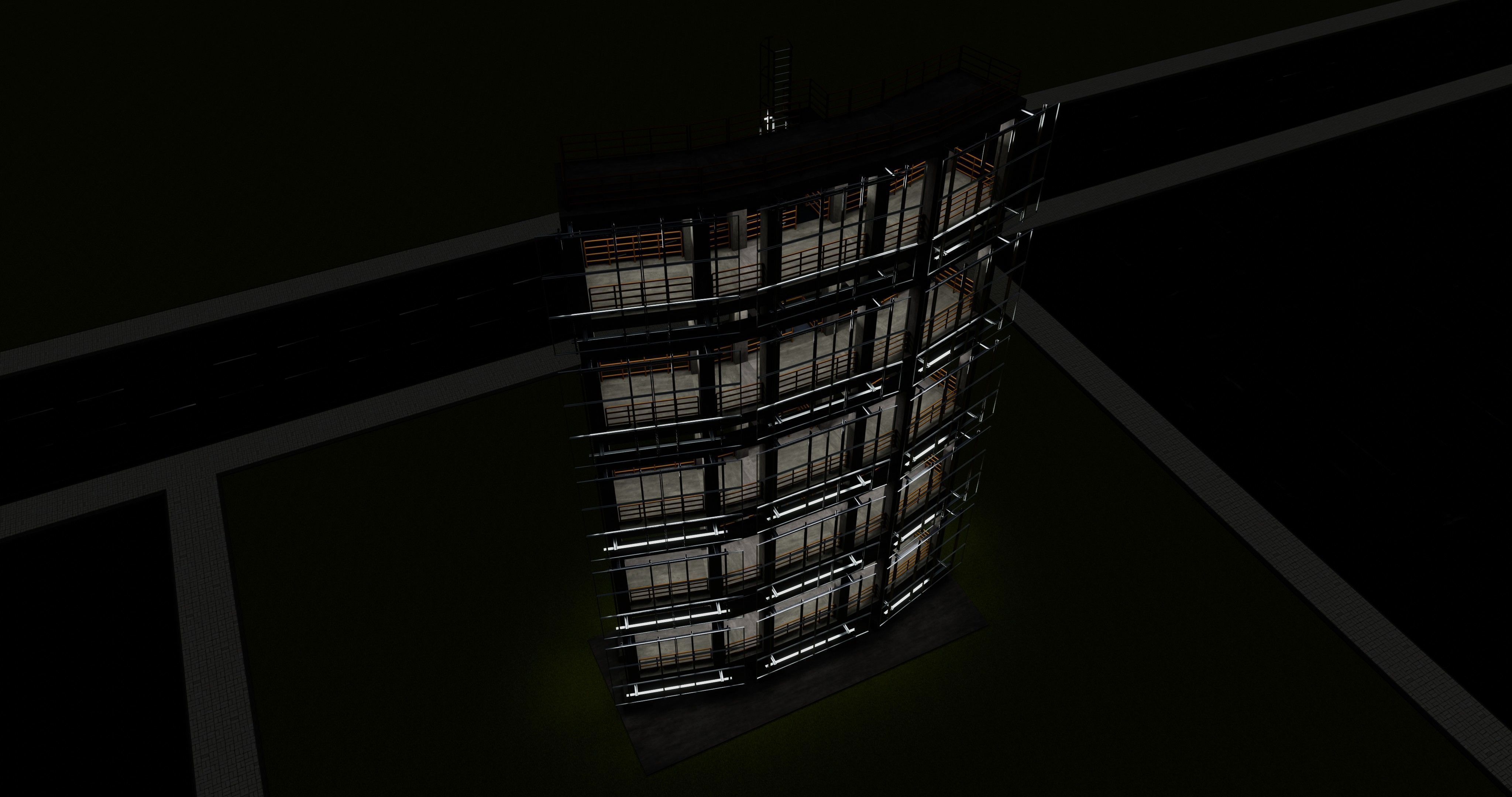 Solar Concrete Tower Type-2 3D model_21