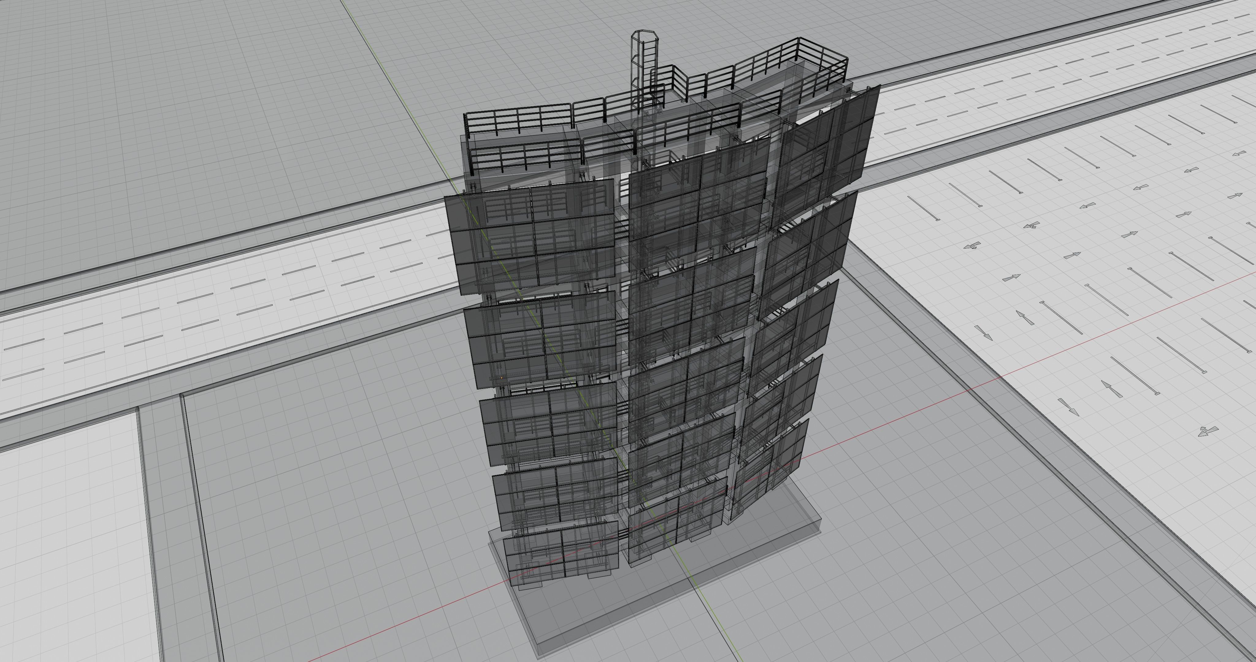 Solar Concrete Tower Type-2 3D model_24