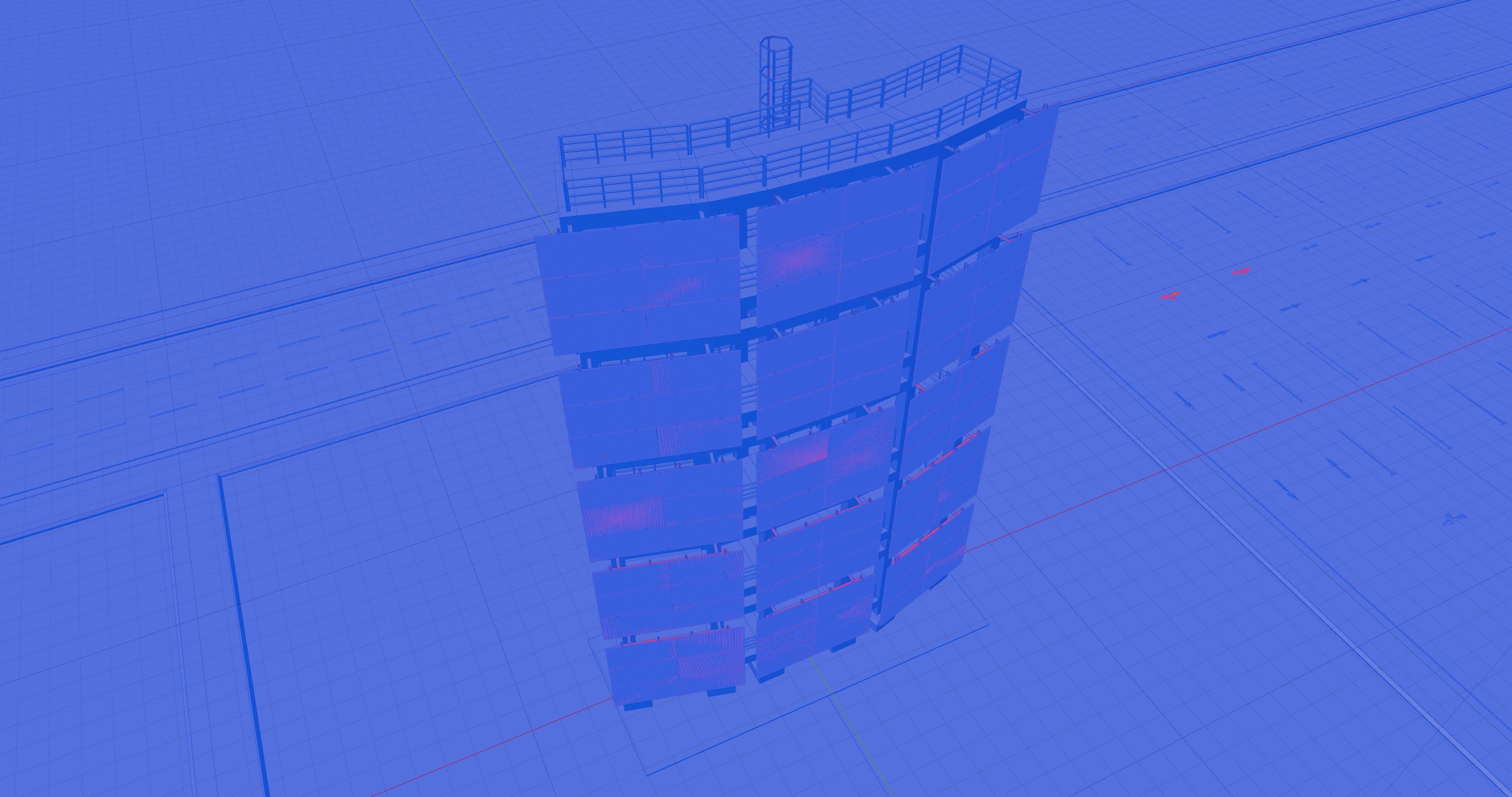 Solar Concrete Tower Type-2 3D model_23