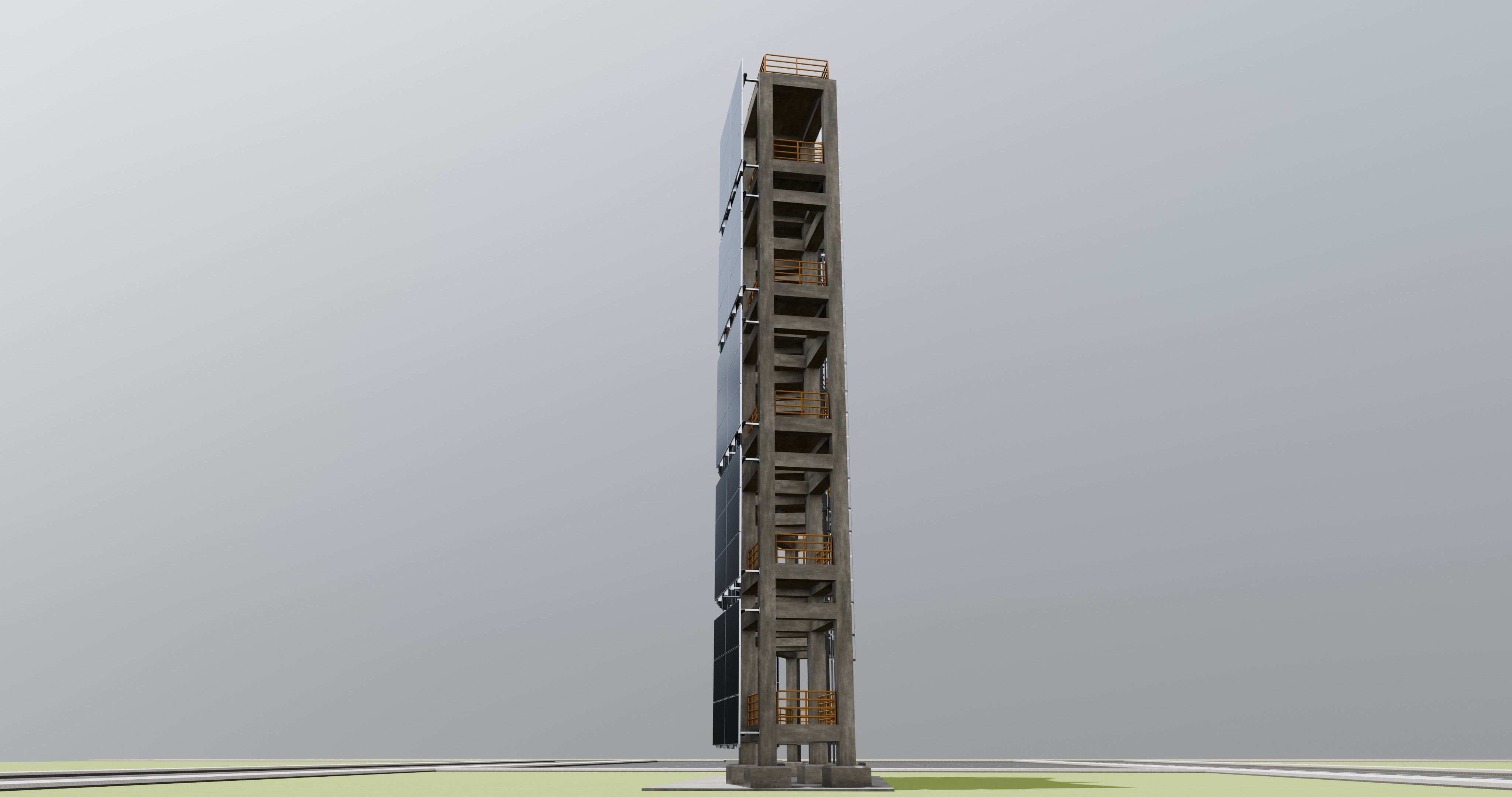 Solar Concrete Tower Type-2 3D model_31