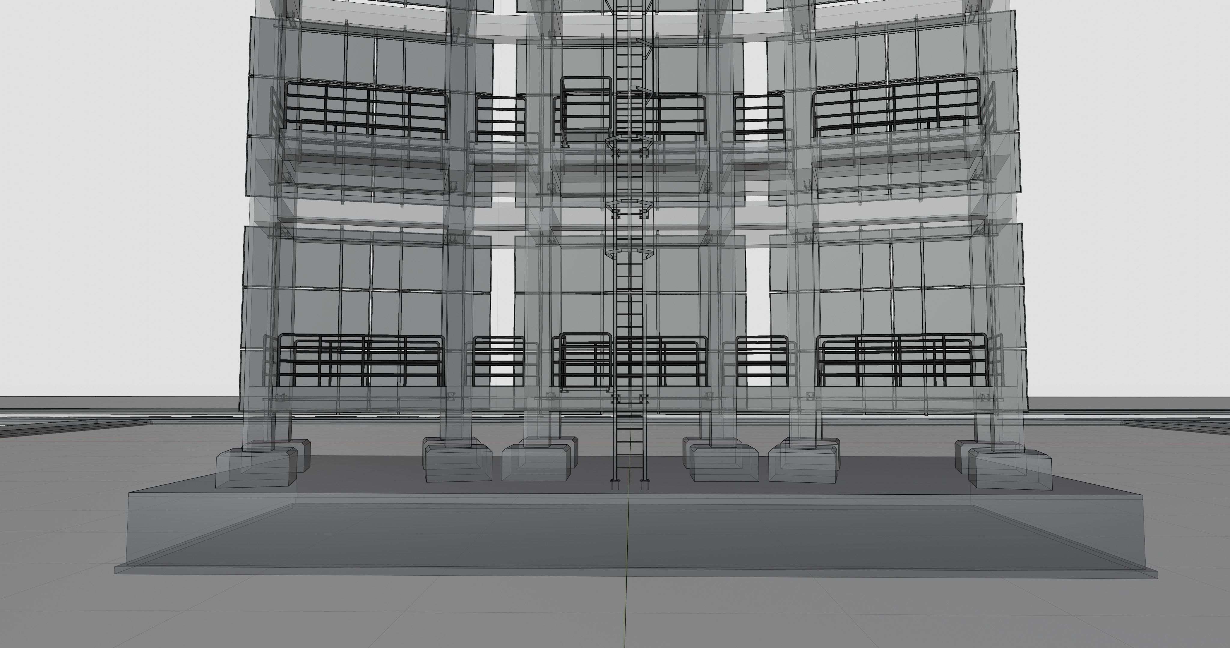 Solar Concrete Tower Type-2 3D model_27