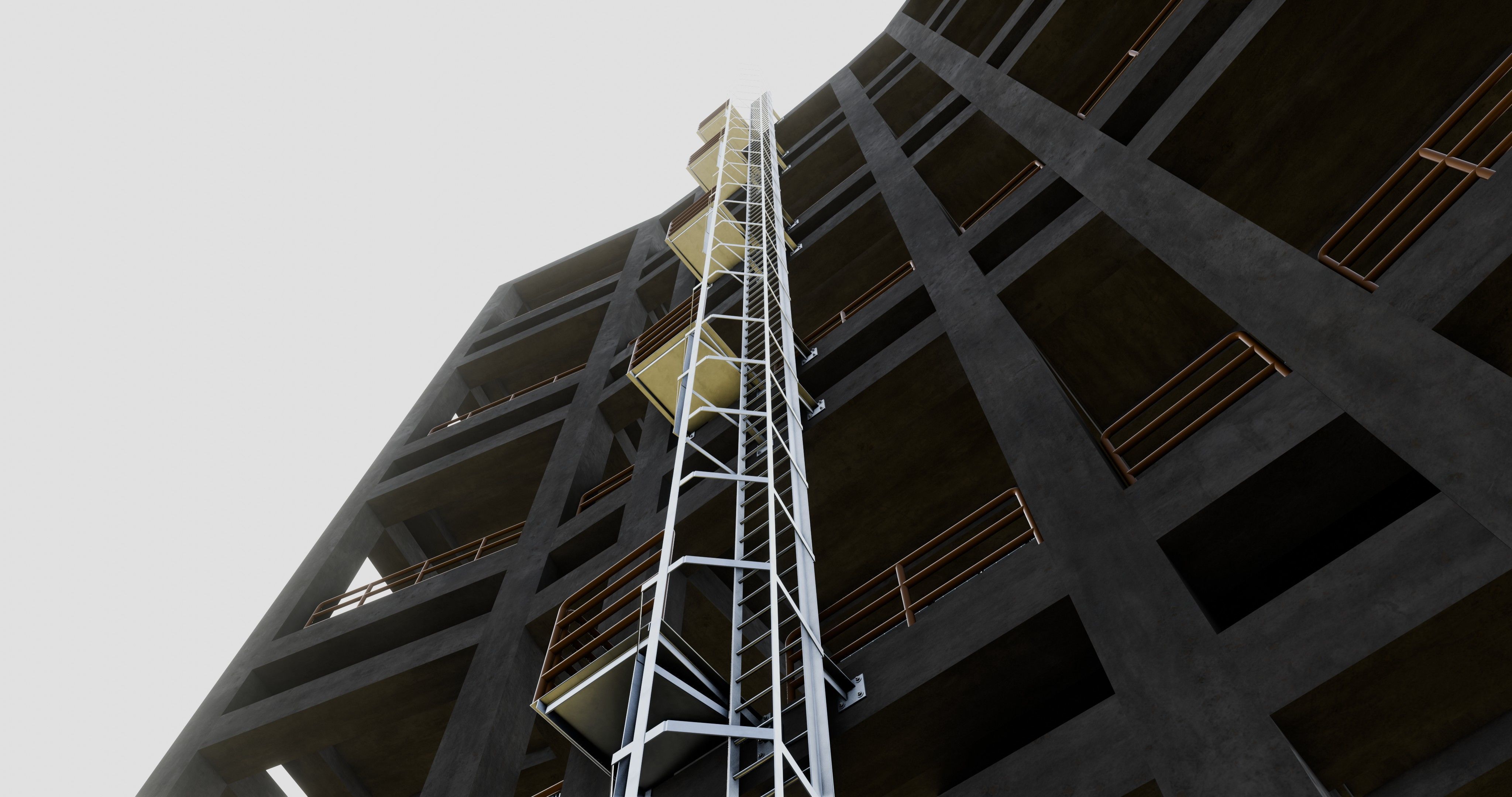 Solar Concrete Tower Type-2 3D model_11