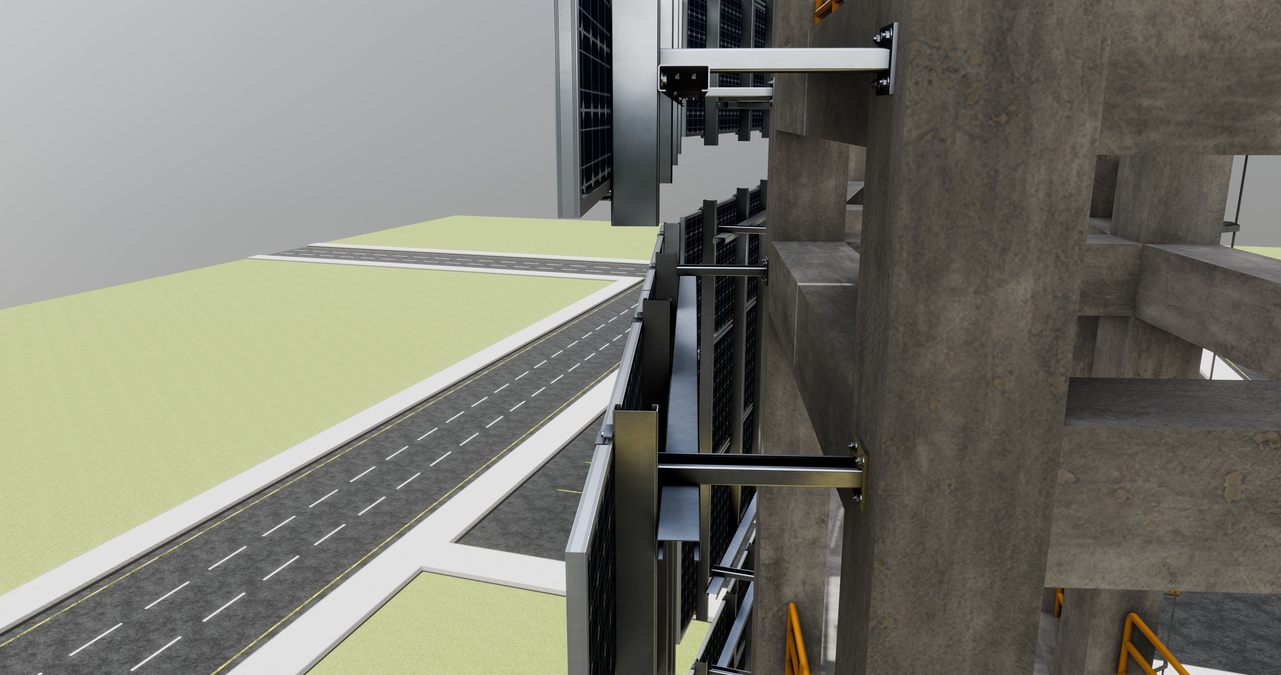 Solar Concrete Tower Type-2 3D model_13