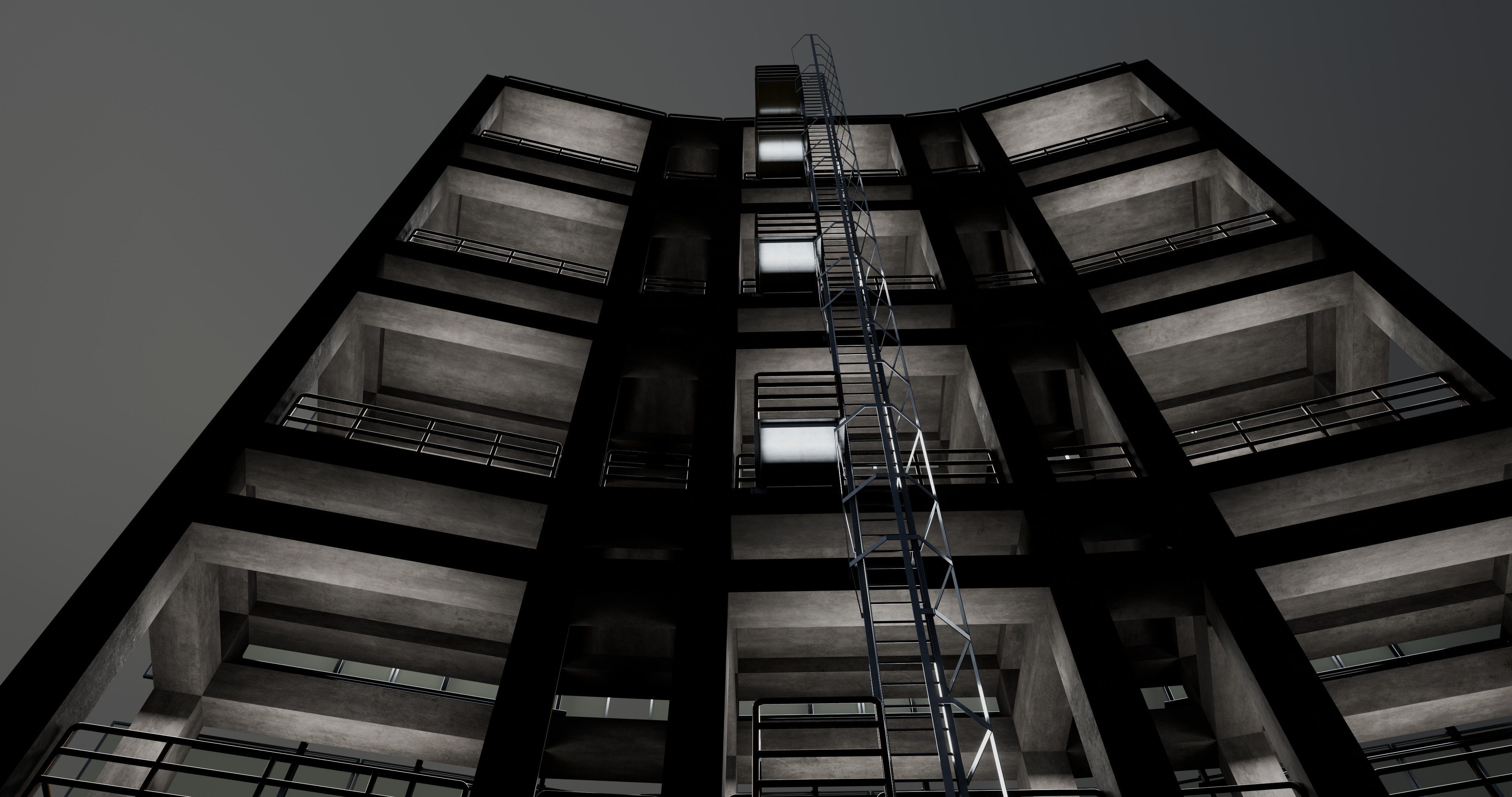 Solar Concrete Tower Type-2 3D model_19