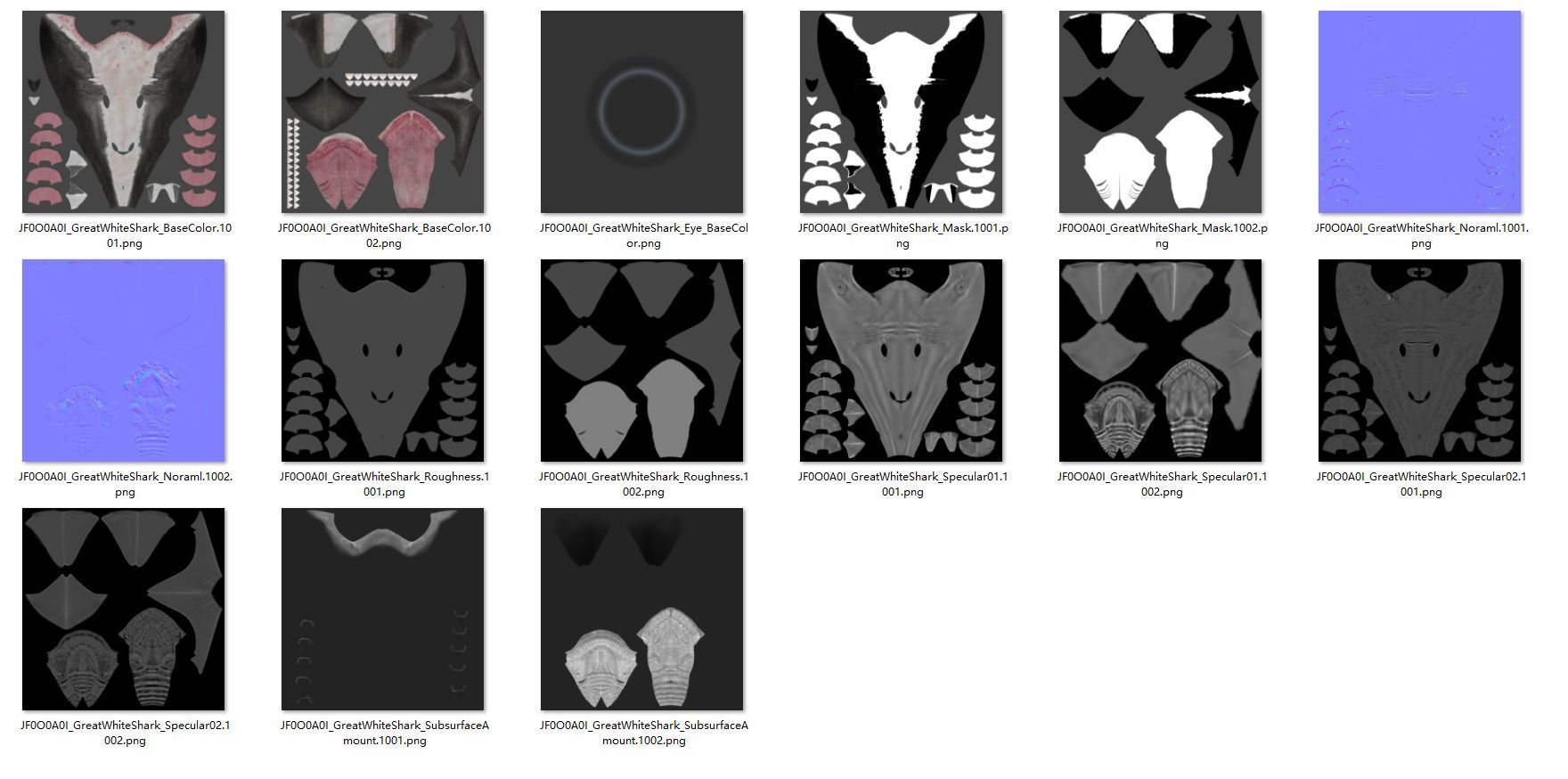 Great White Shark Animation - VFX Grace 3D model_14