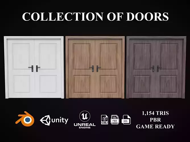 Collection of wooden doors