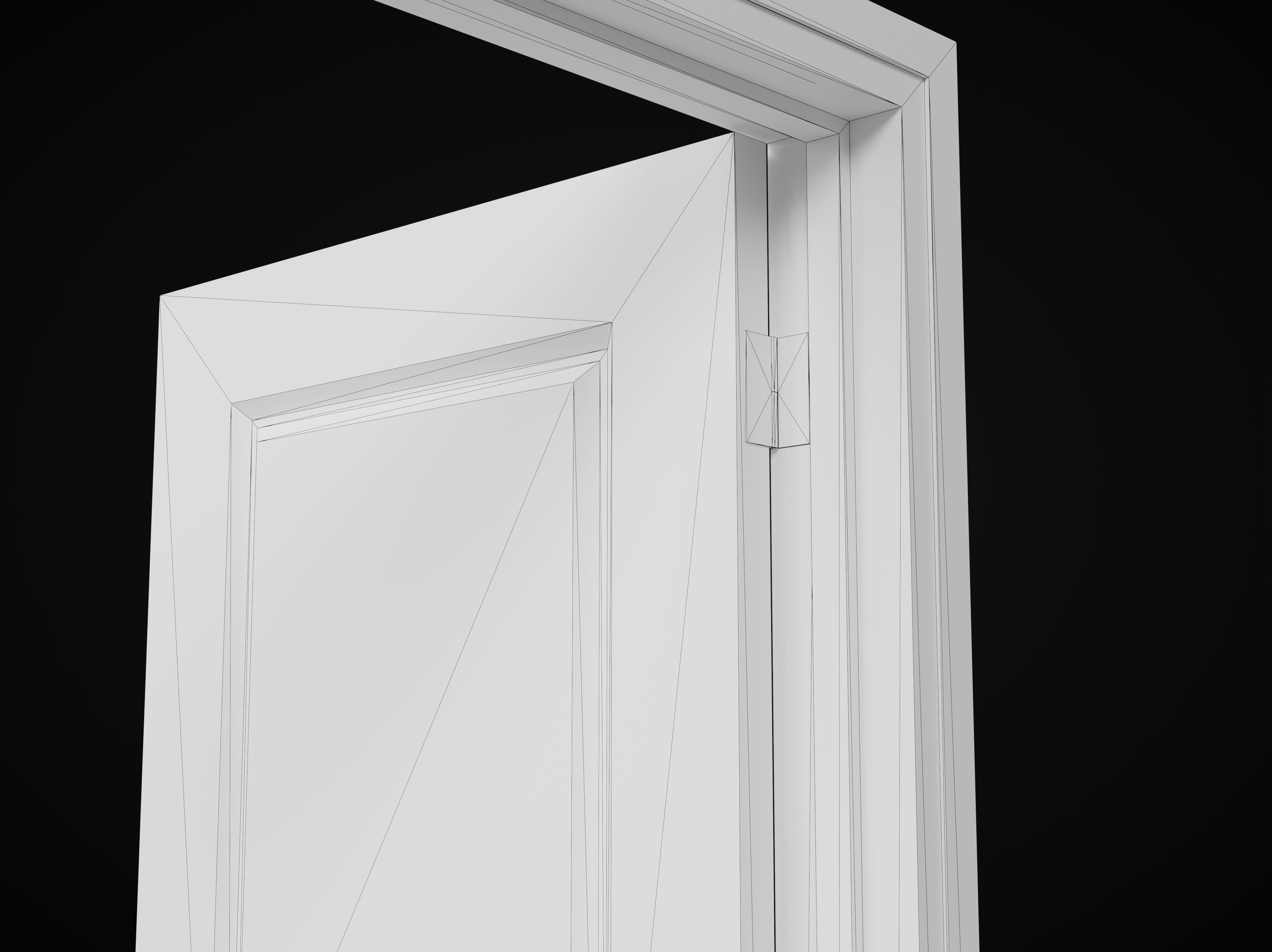 Collection of wooden doors Low-poly 3D model_24