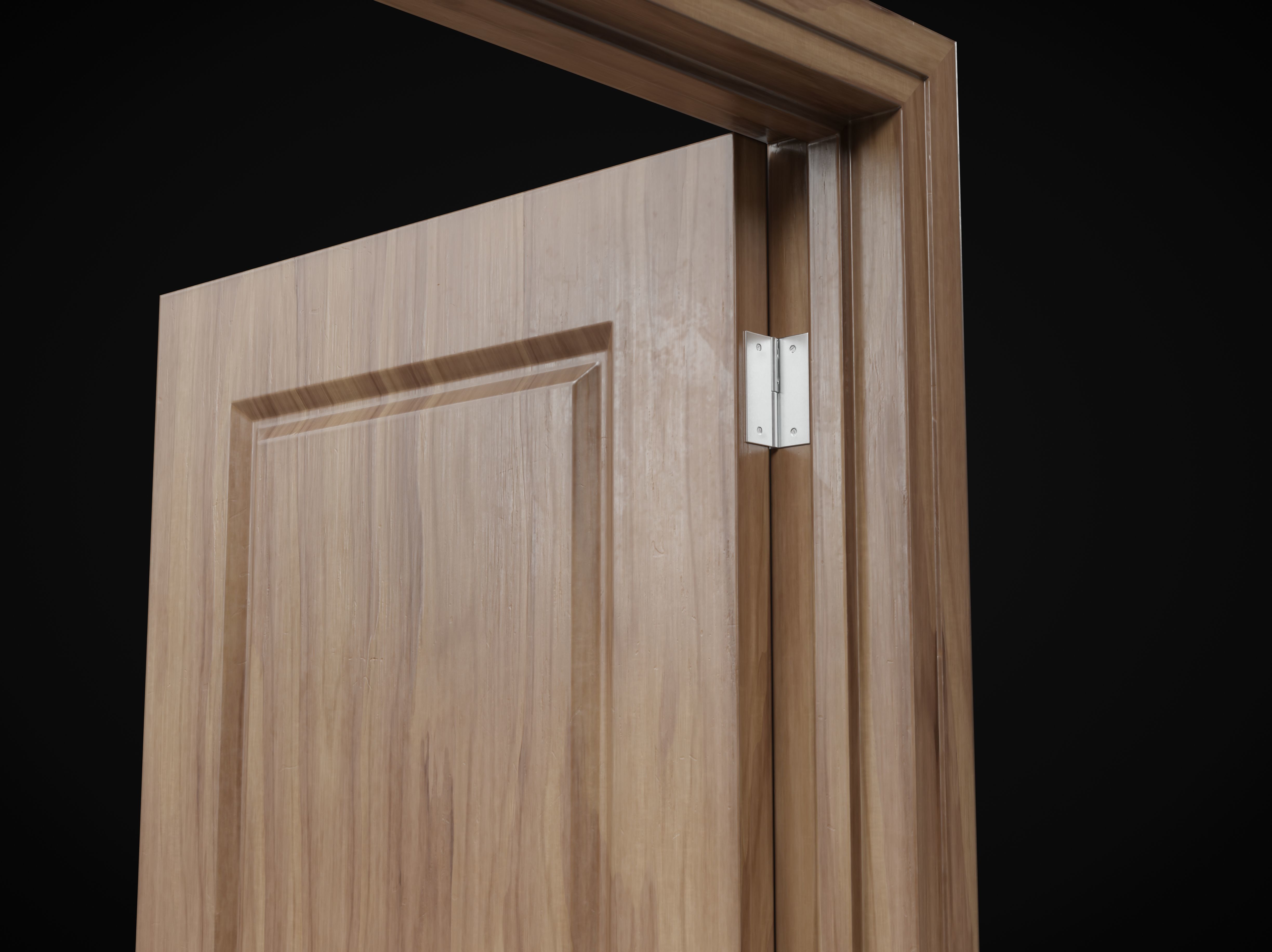 Collection of wooden doors Low-poly 3D model_17