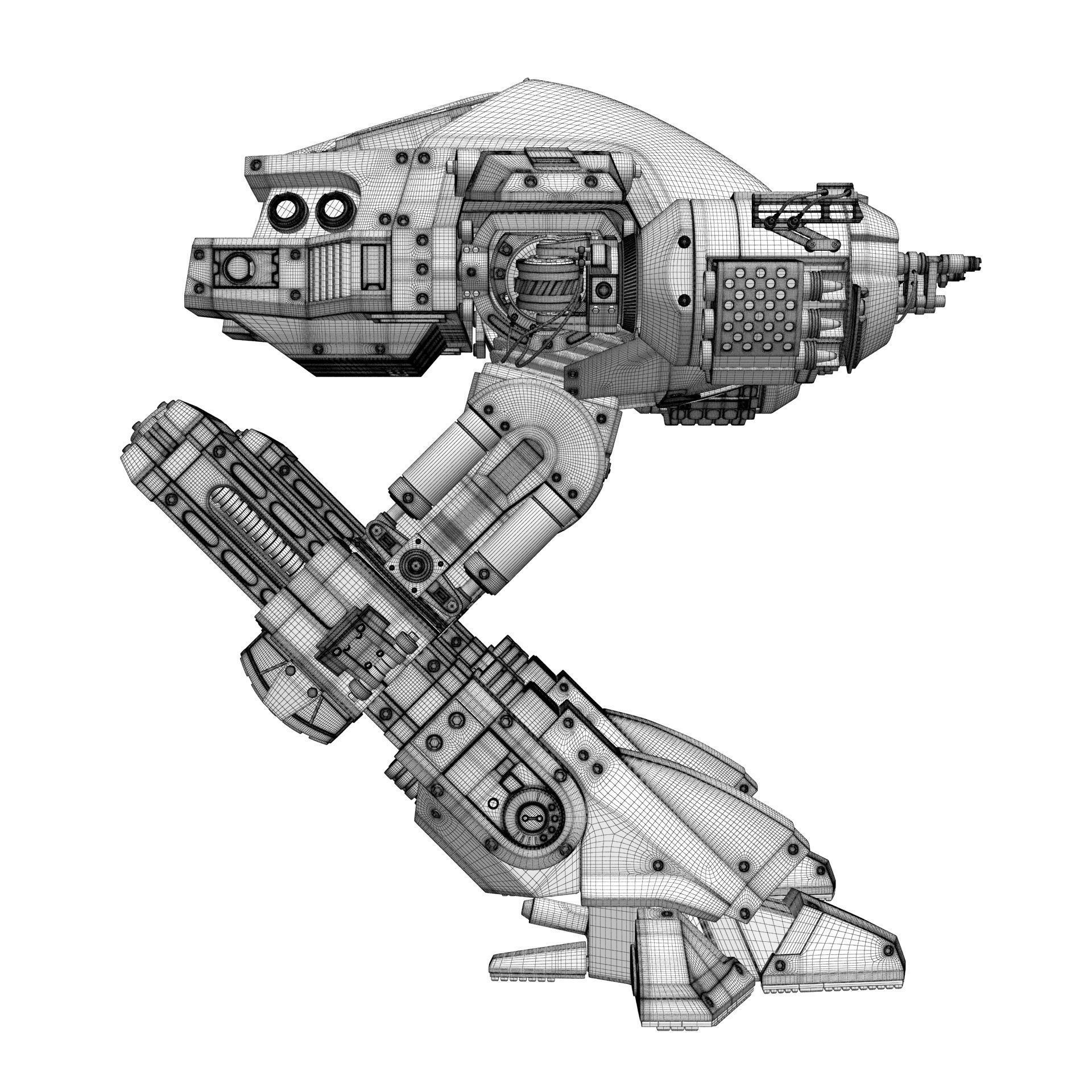ED 209 OCP Robocop movie 1987 3D model_17
