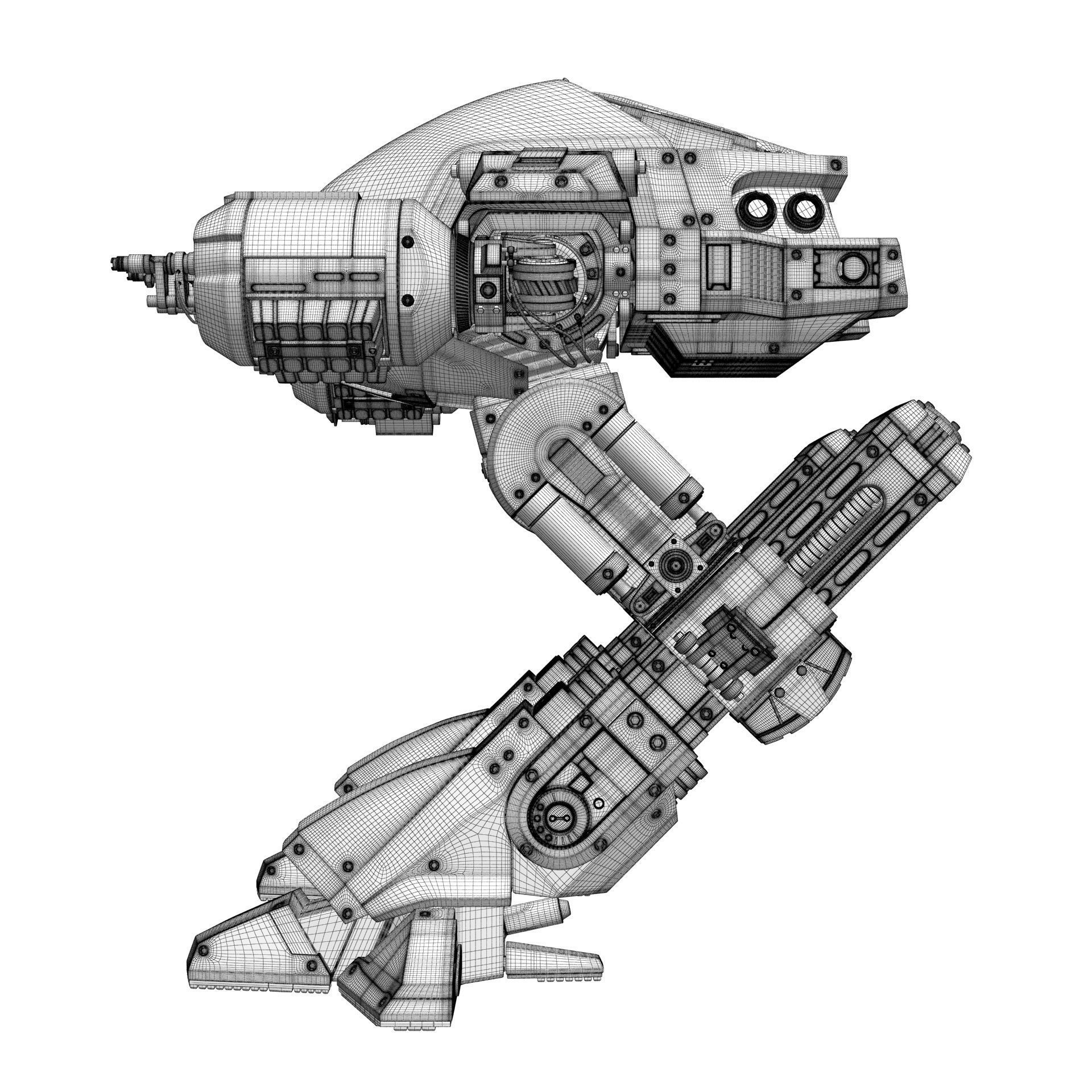 ED 209 OCP Robocop movie 1987 3D model_19