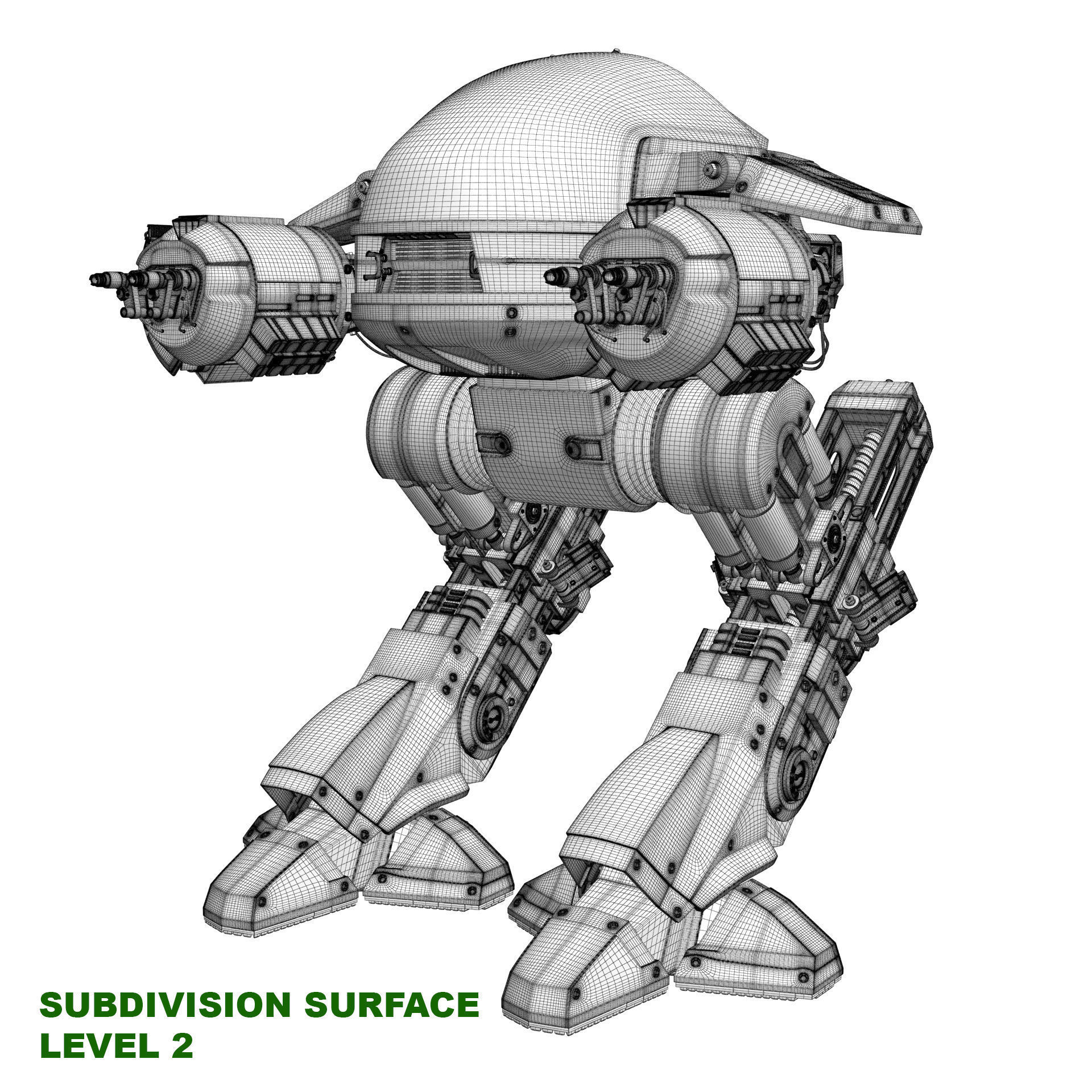 ED 209 OCP Robocop movie 1987 3D model_18