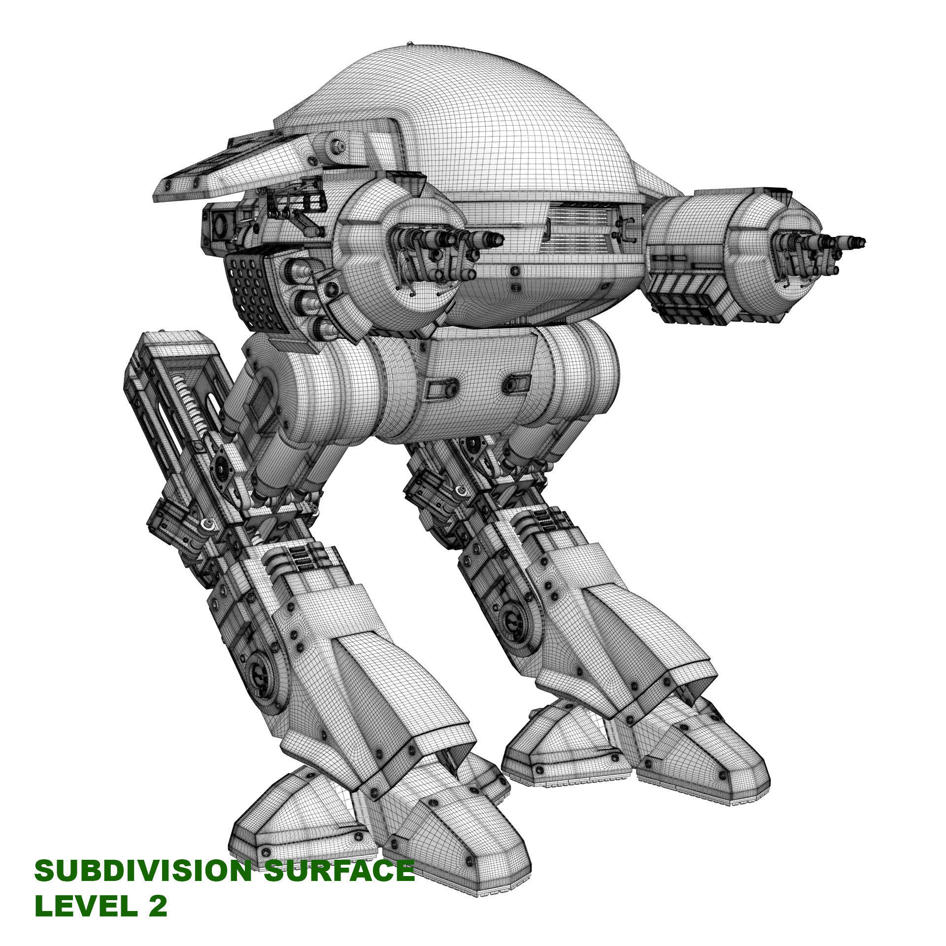 ED 209 OCP Robocop movie 1987 3D model_16