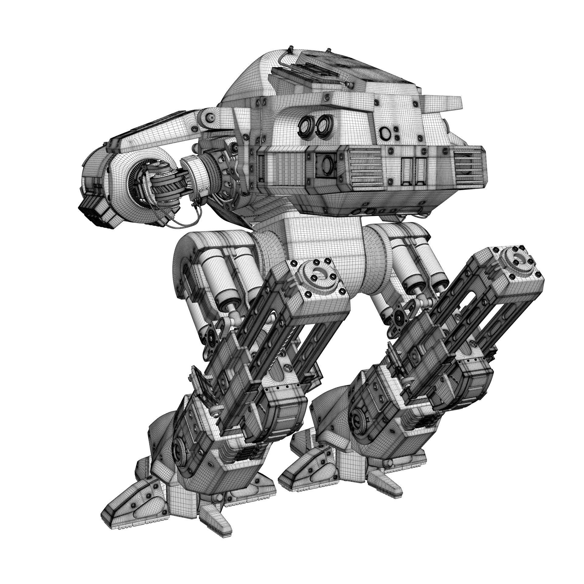 ED 209 OCP Robocop movie 1987 3D model_22