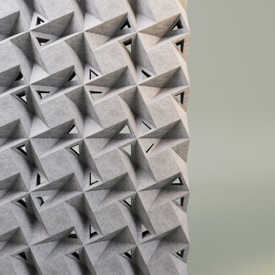 ROSTER CURTAIN PANEL RST-FAN 3D model_2